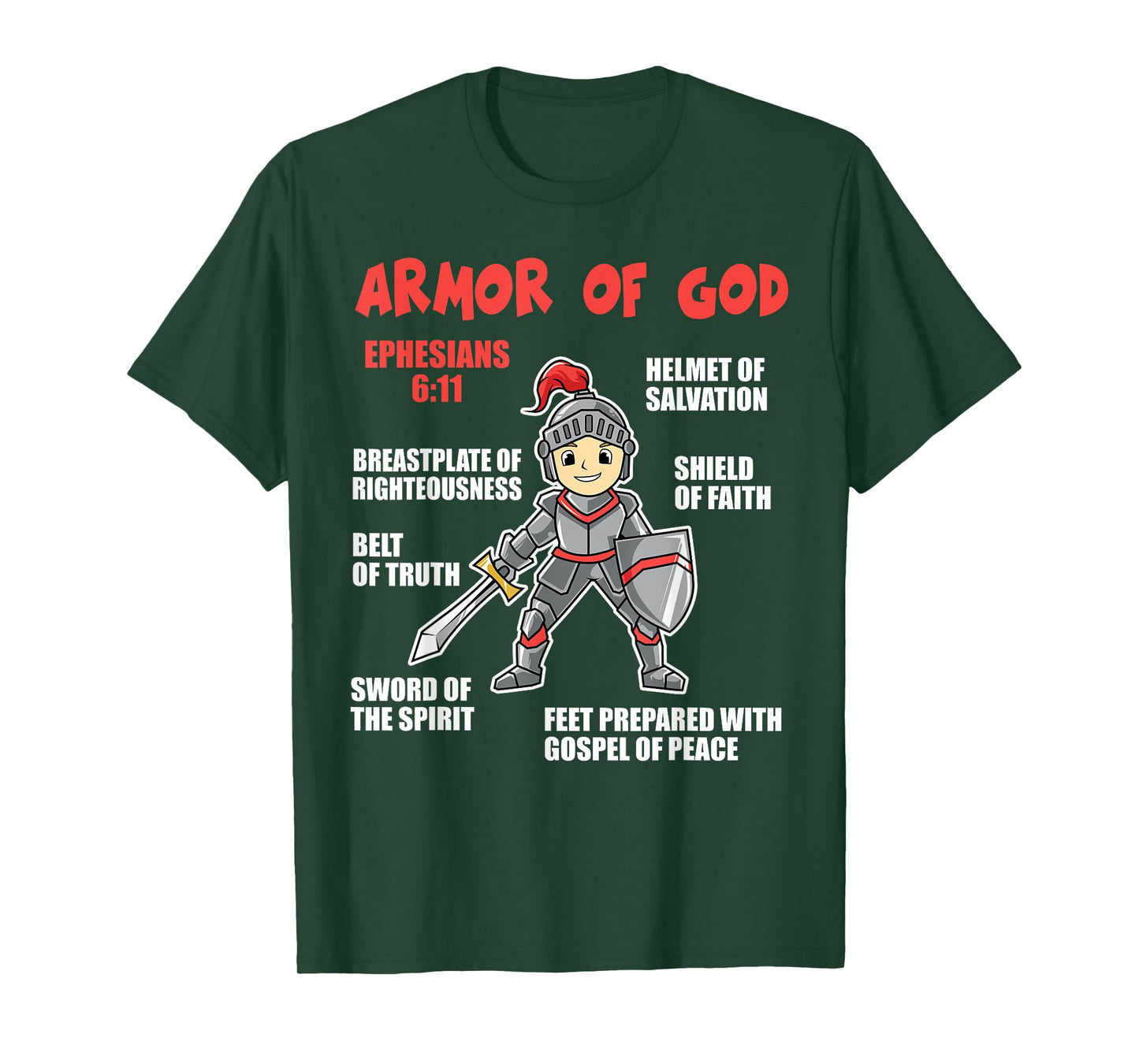 Bible Chapters For Kids Put On The Full Armor Of God T-Shirt