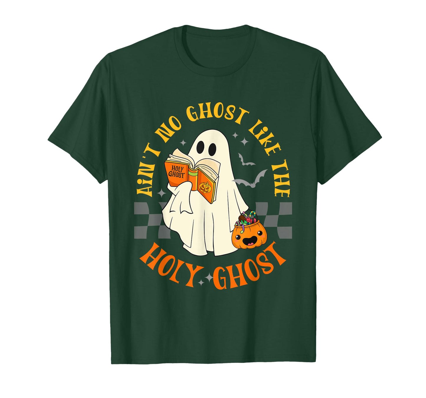 Retro Ain't No Ghost Like The Holy Ghost Halloween Christian T-Shirt