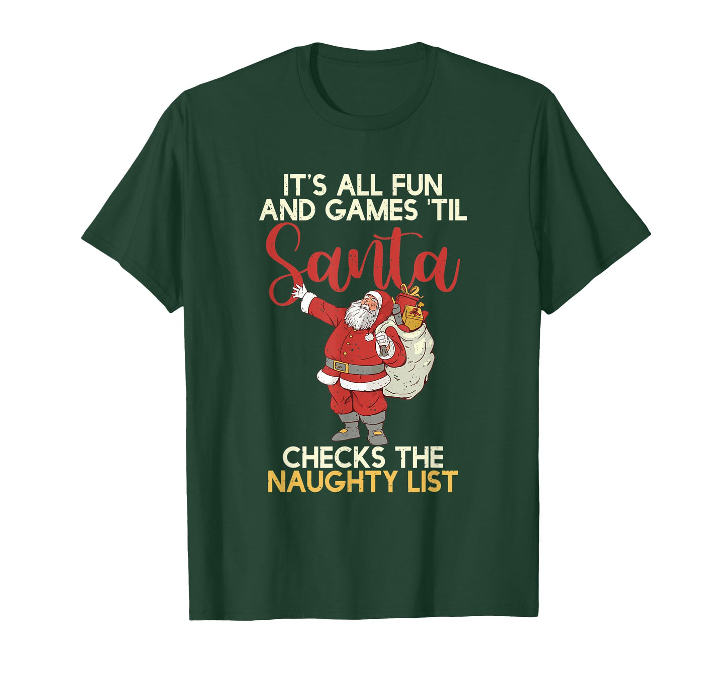 Christmas Distressed Retro Funny Santa T-Shirt