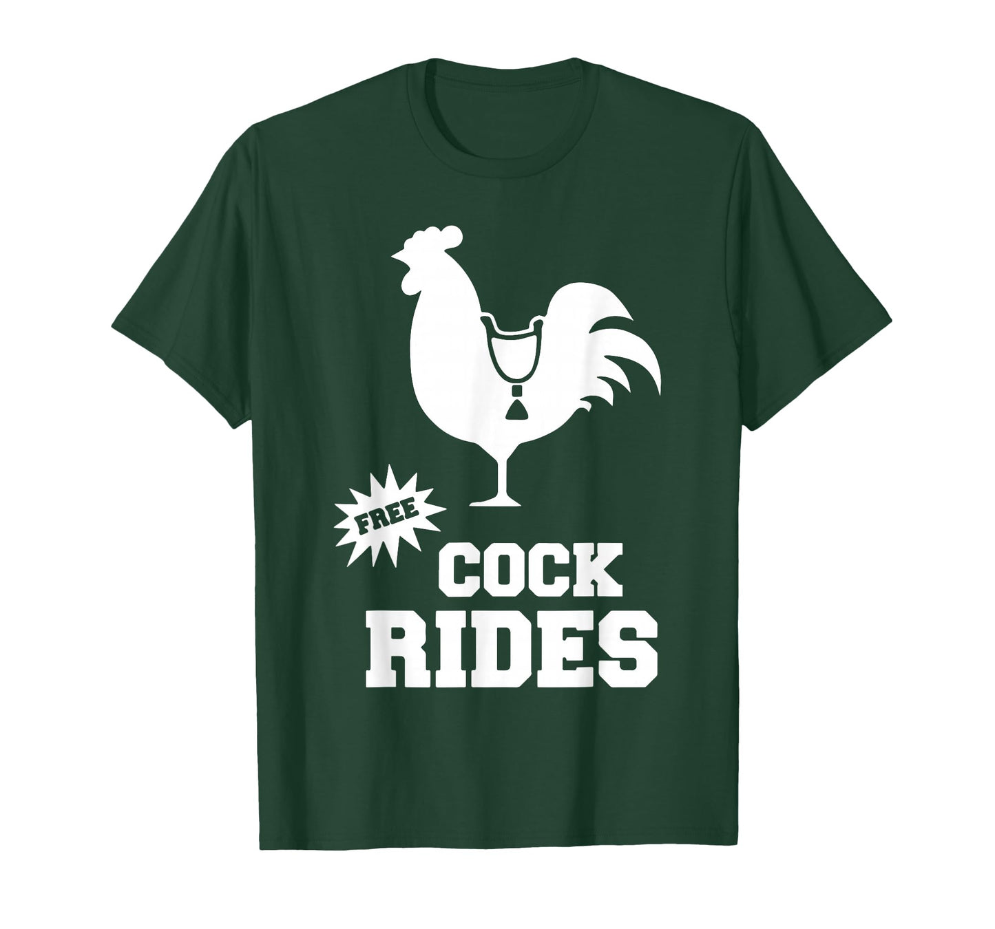 Free Cock Ride Adult Humor Sexy Swinger Funny Cock Roaster T-Shirt