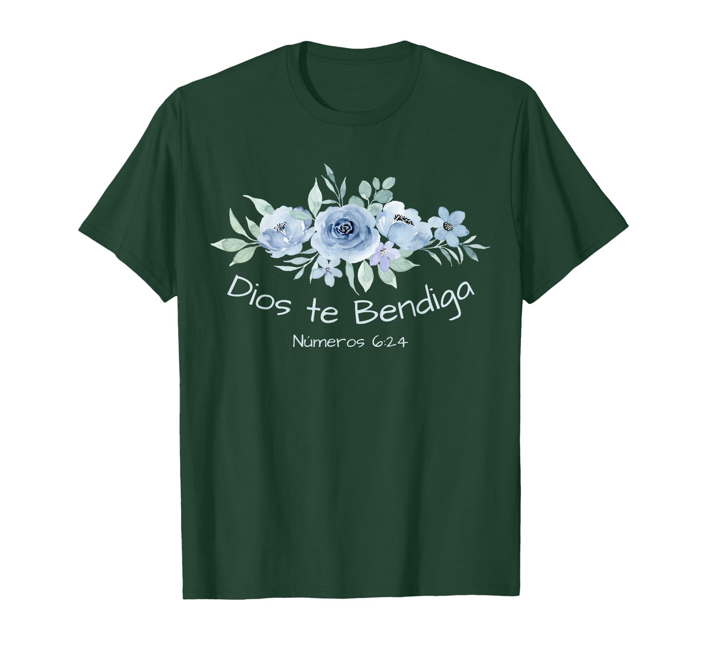 Dios te Bendiga, Christian GOD BLESS YOU, Floral T-Shirt