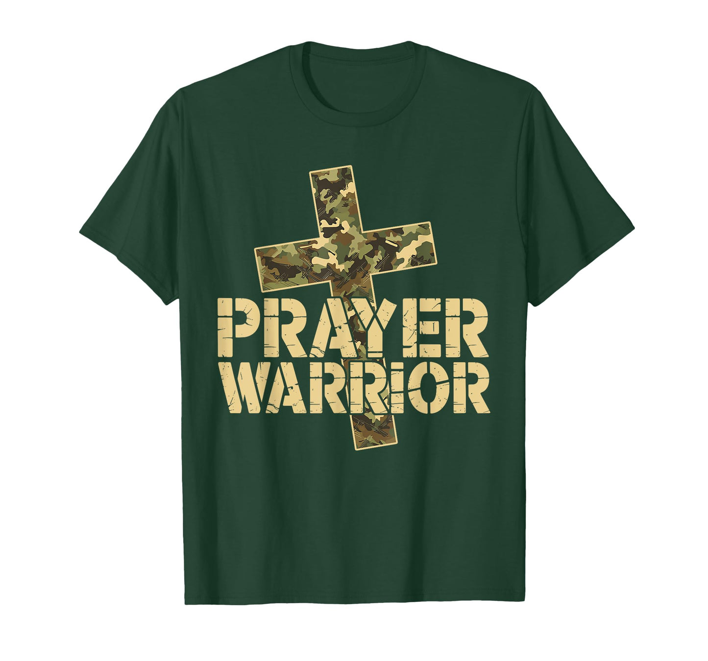Prayer Warrior Faith God Cross Camo Jesus Christian Women T-Shirt
