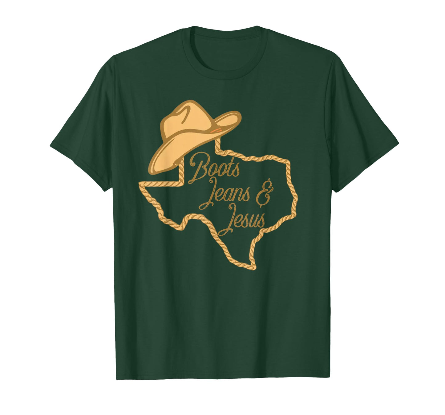 Cute Boots Jeans And Jesus Texas Cowgirl Christian Western T-Shirt