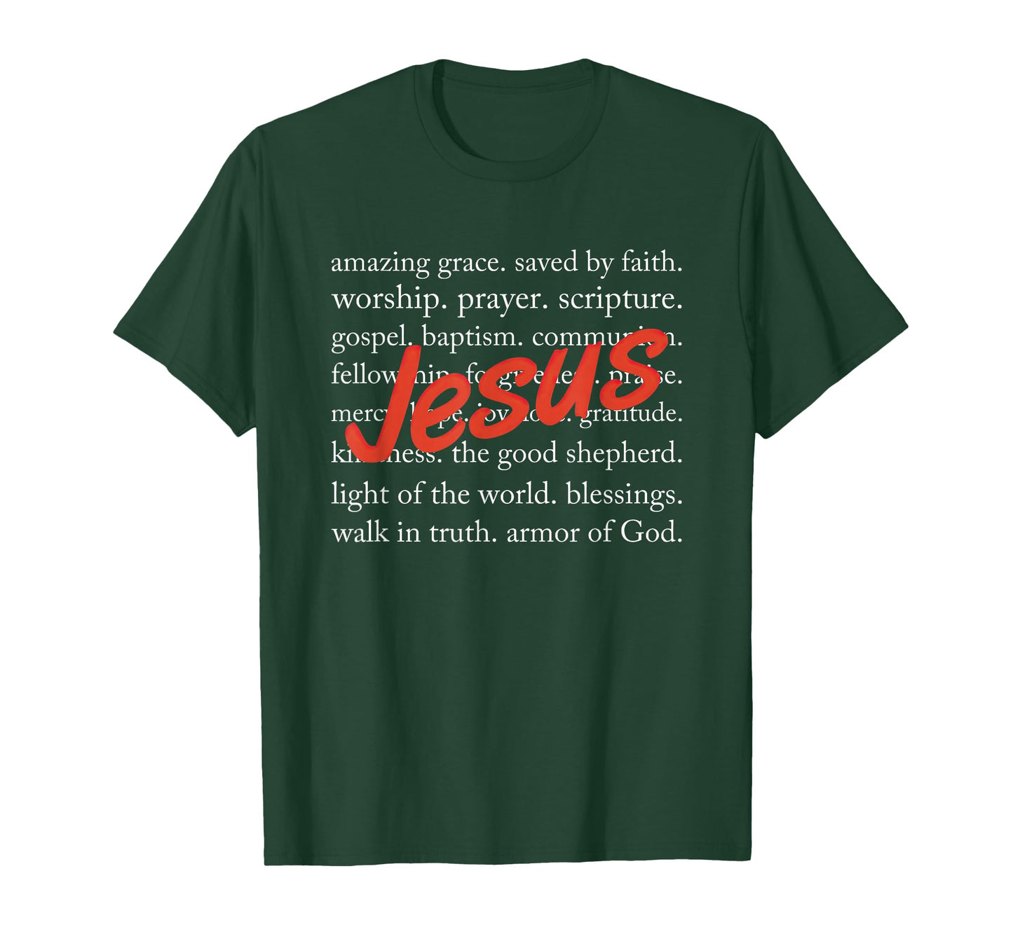 Jesus Amazing Grace Saved by Faith Worship T-Shirt