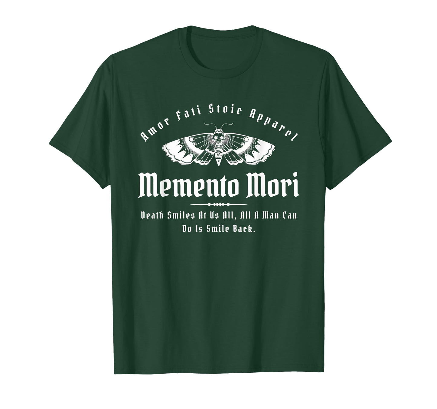 Memento Mori Stoicism Quote Death Smiles Back Stoic Gift T-Shirt