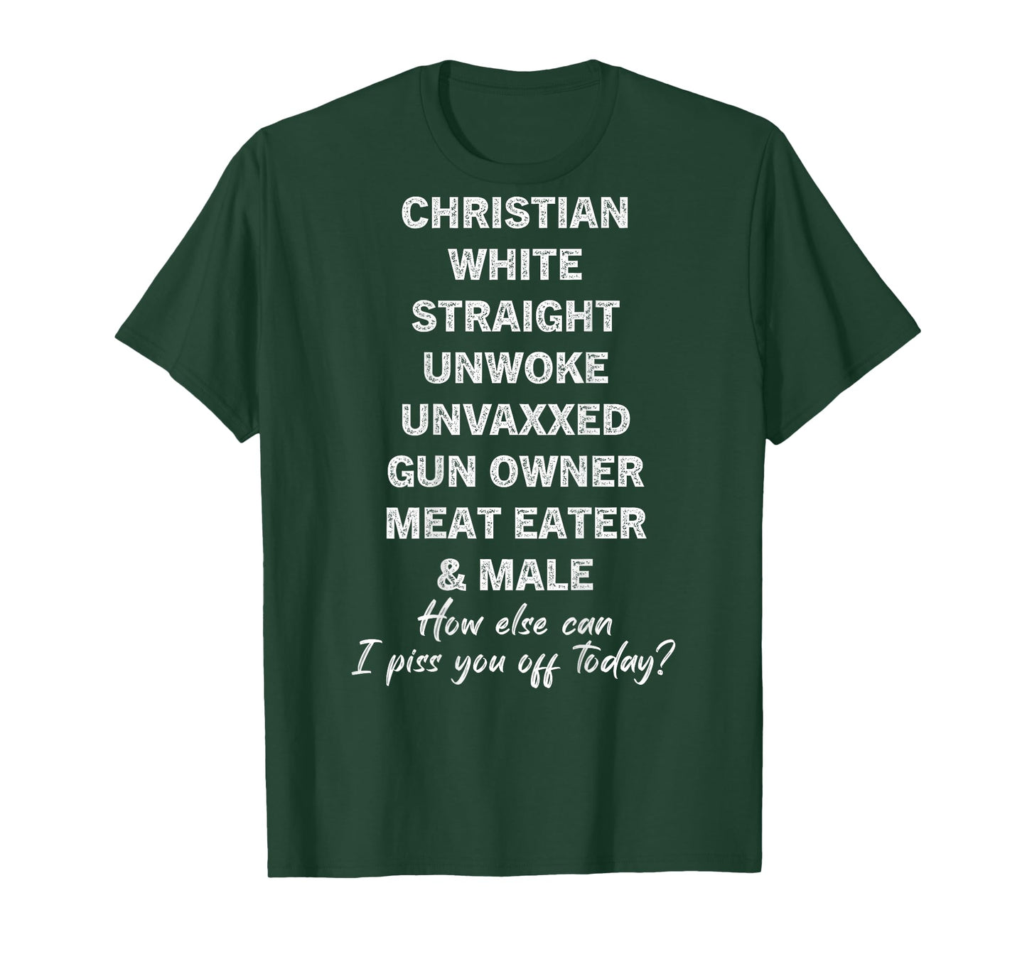 Christian White Straight Unwoke Unvaxxed Gun Owner Vintage T-Shirt