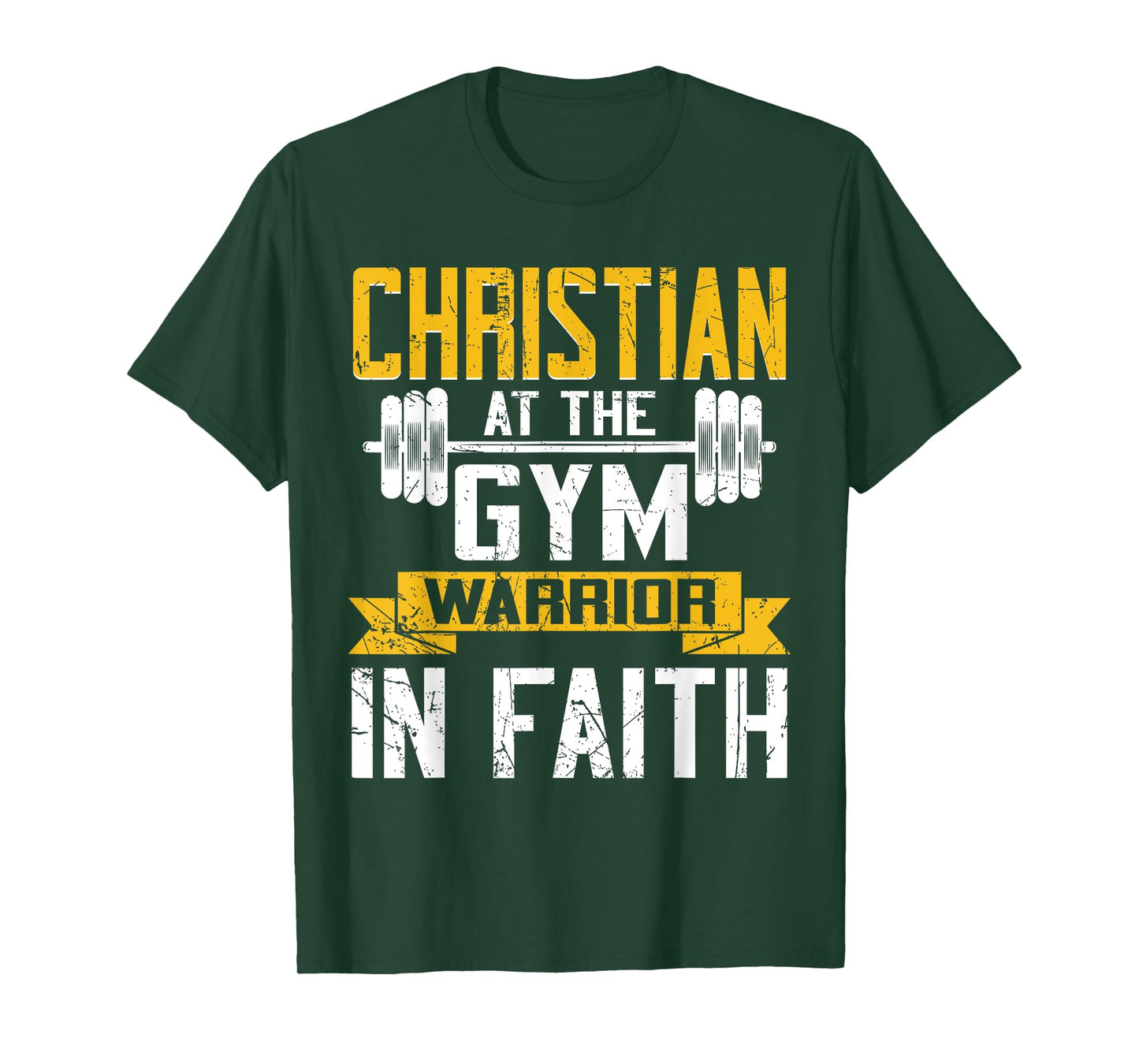 Gym Christian Tee For Men Women Jesus Christian At The Gym Workout Weightlifting Fitness T-Shirt