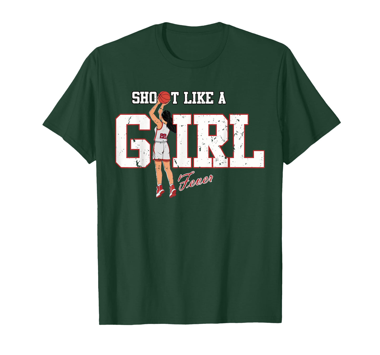 Retro Sport Quote Shoot Like A Girl Basketball Funny Player T-Shirt