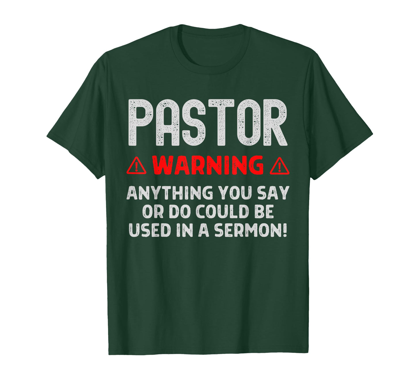 Pastor Warning Sermon Funny Christian Minister Preacher T-Shirt