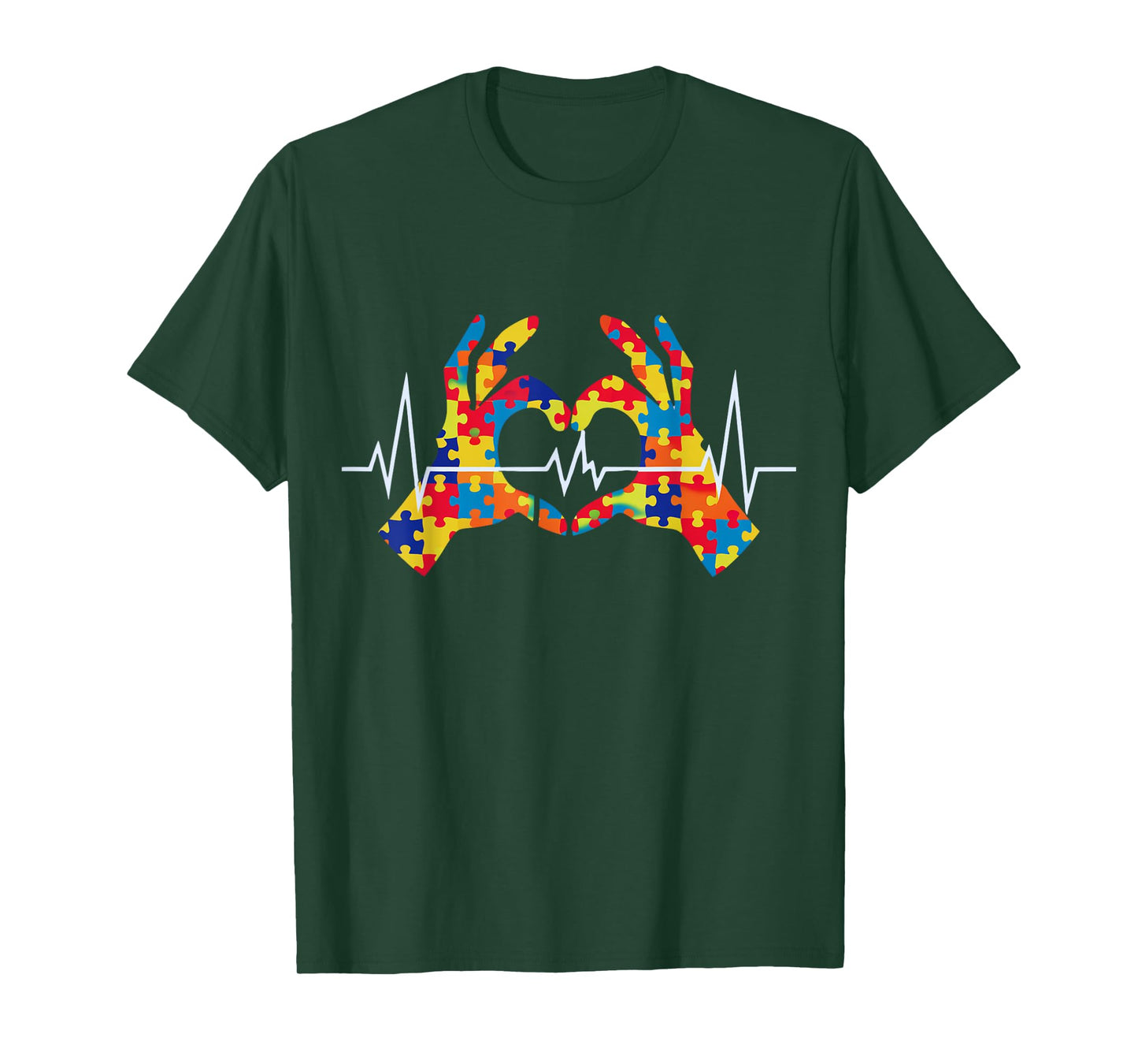 Love Heart Puzzle Acceptance Men Women Kids Autism Awareness T-Shirt