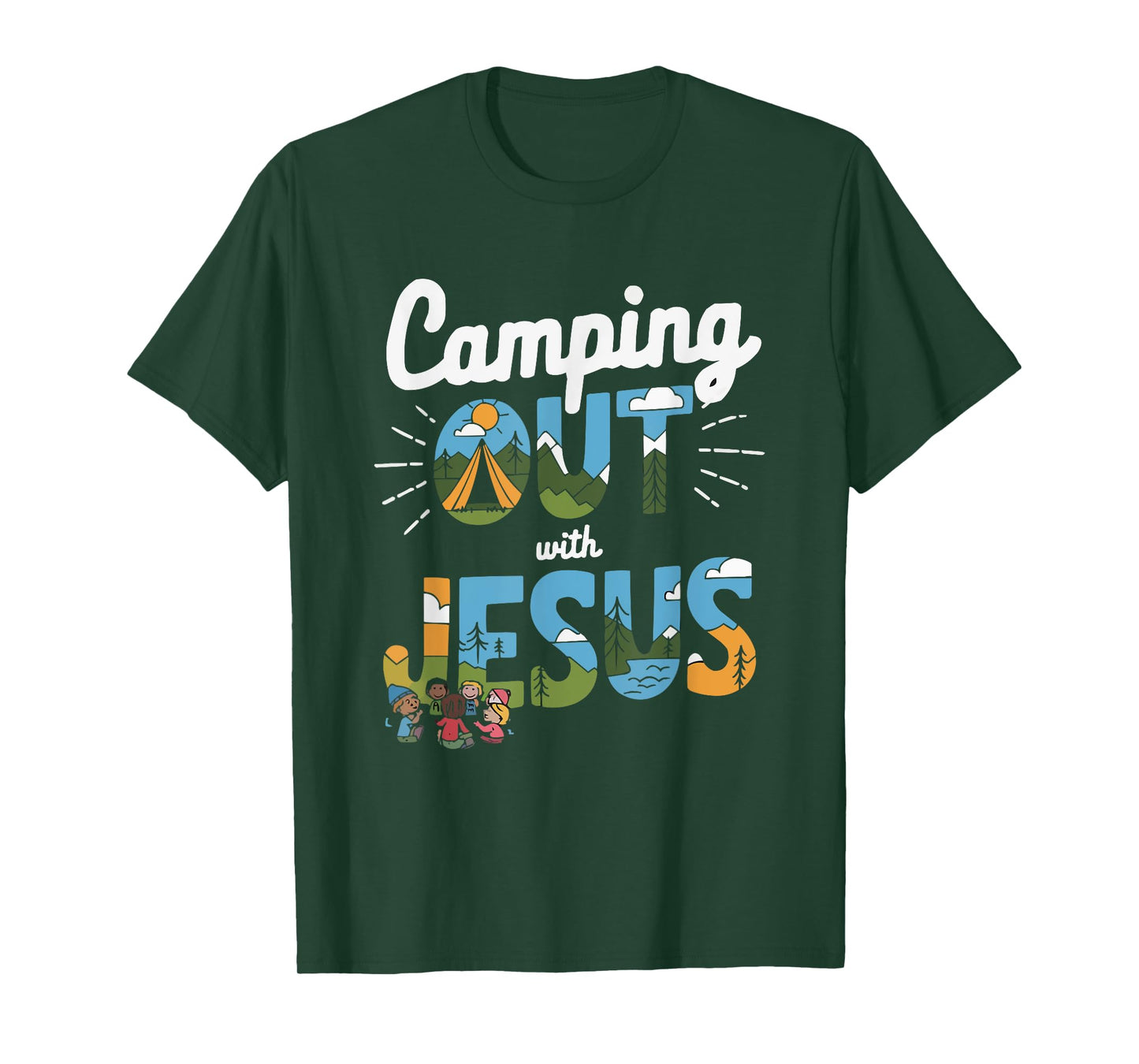 Camping Jesus Christ Religion Christian Camper Christianity T-Shirt