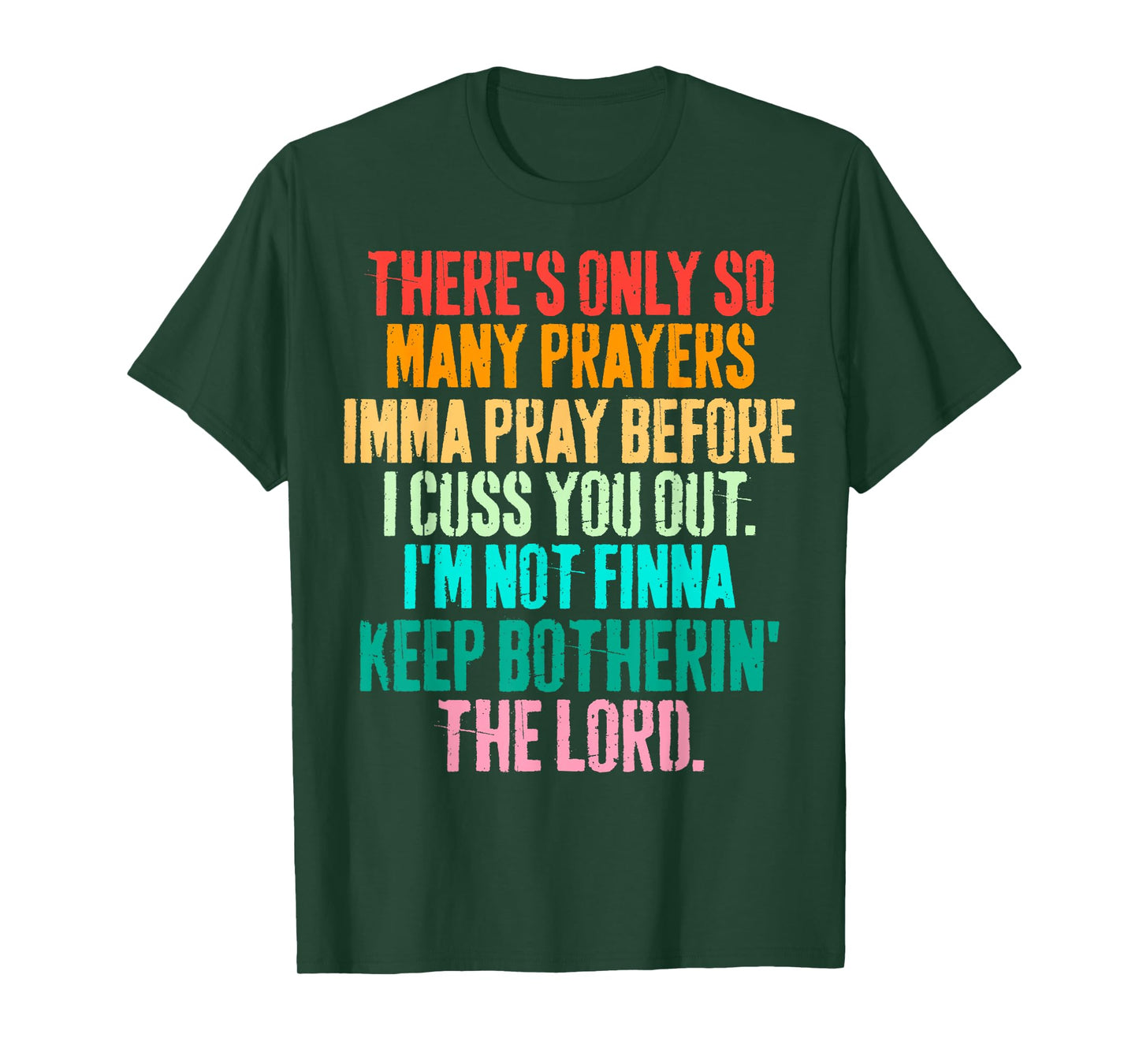 Vintage Funny Christian Imma Pray Before I Cuss You Out T-Shirt