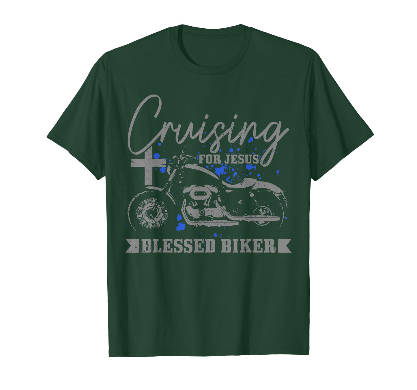 Christian Biker Cruising For Jesus Blessed Motorcycle T-Shirt