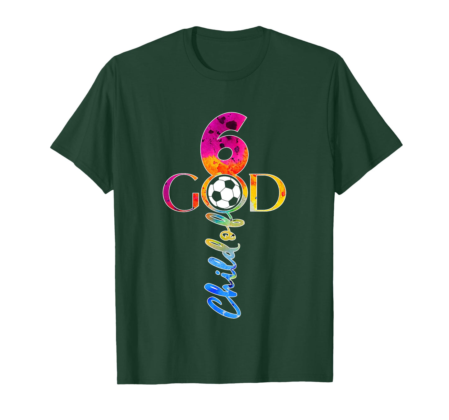 JESUS 6 YEARS CHILD OF GOD SOCCER 6TH BIRTHDAY T-Shirt