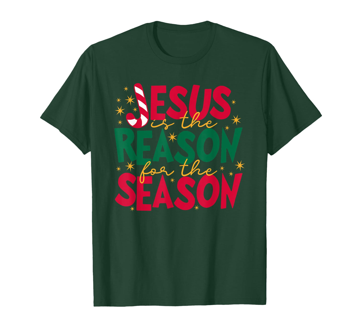 Jesus is the Reason for the Season - Candy Cane "J" T-Shirt
