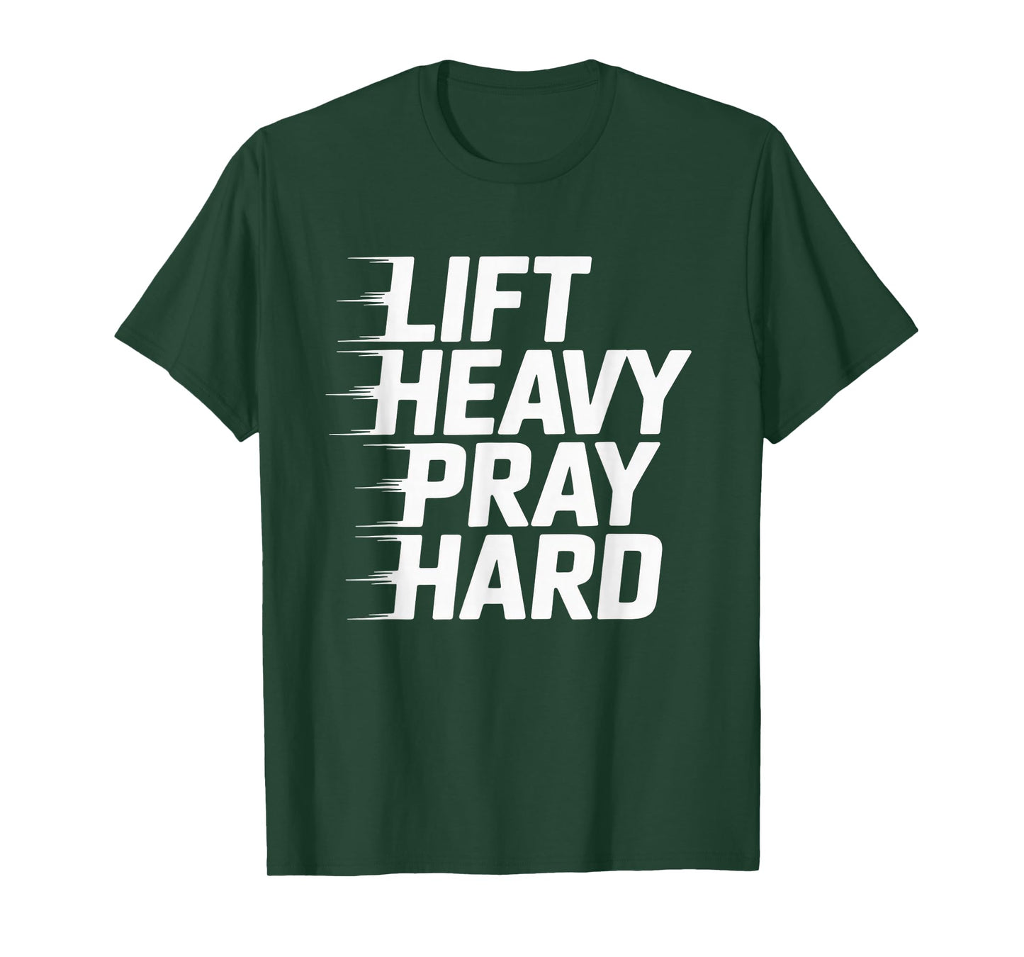 Lift Heavy Pray Hard Tshirt Gym Christian Gift Jesus Faith T-Shirt