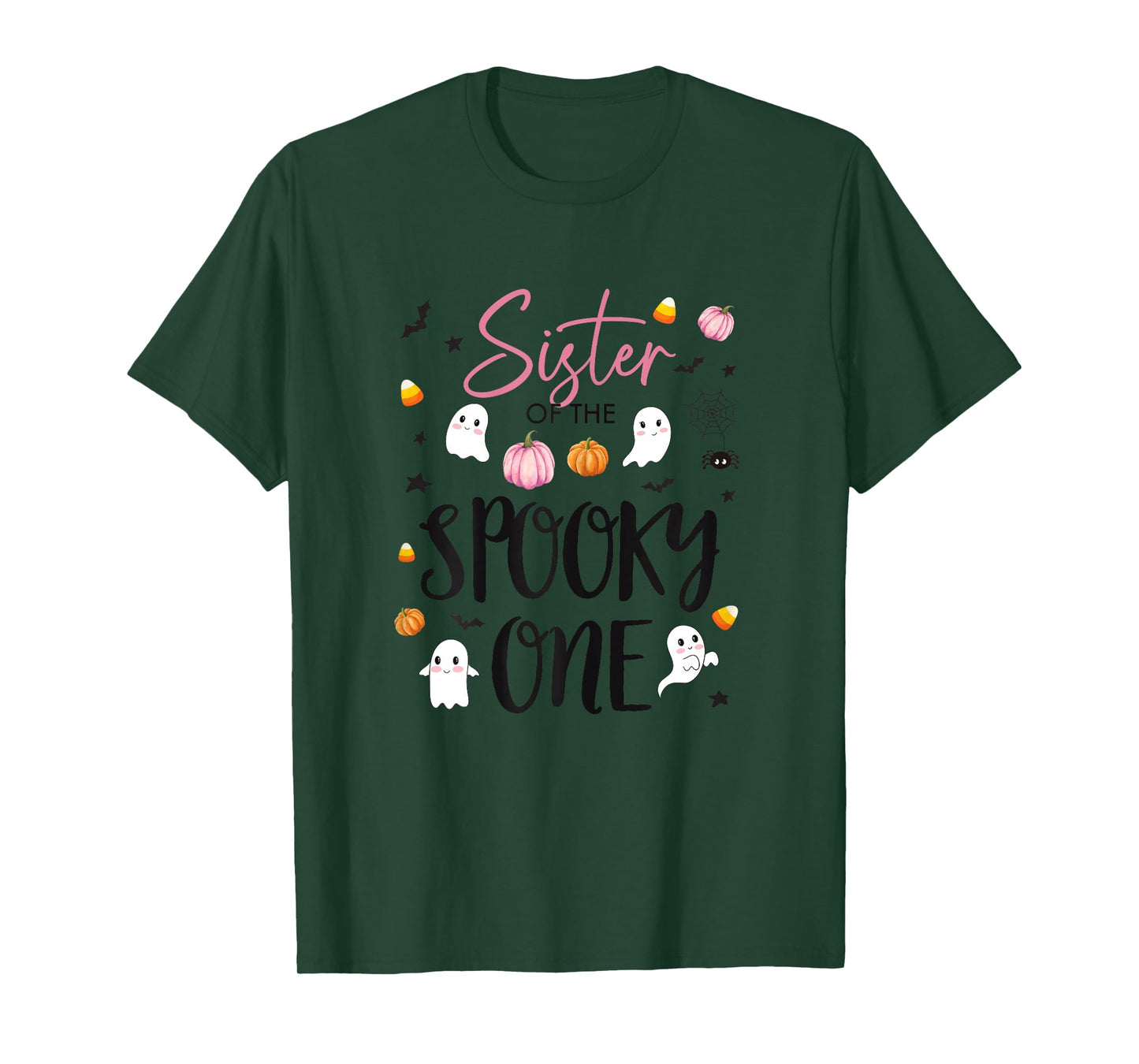 Sister of Spooky One Girl 1st Birthday Pink Halloween Cute T-Shirt