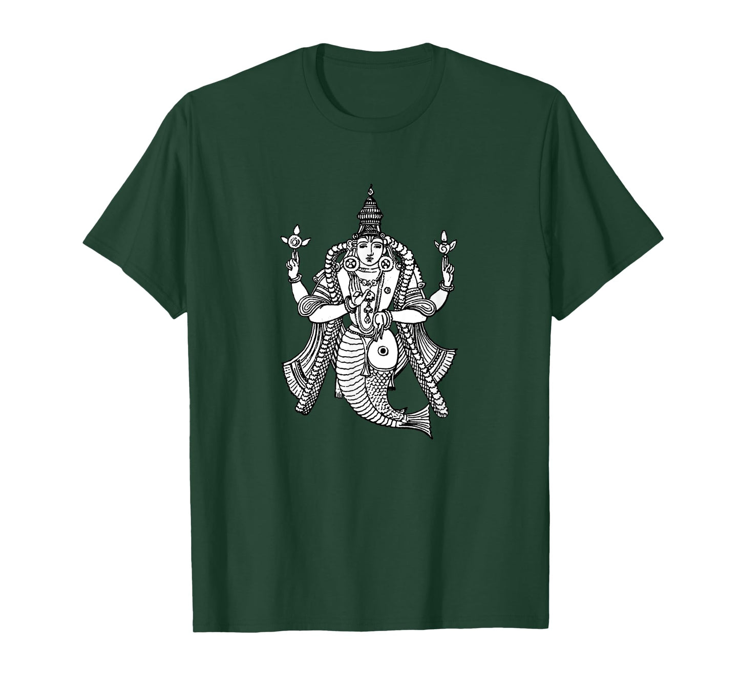 Vishnu as a Fish Hindu God Hinduism Art T-Shirt