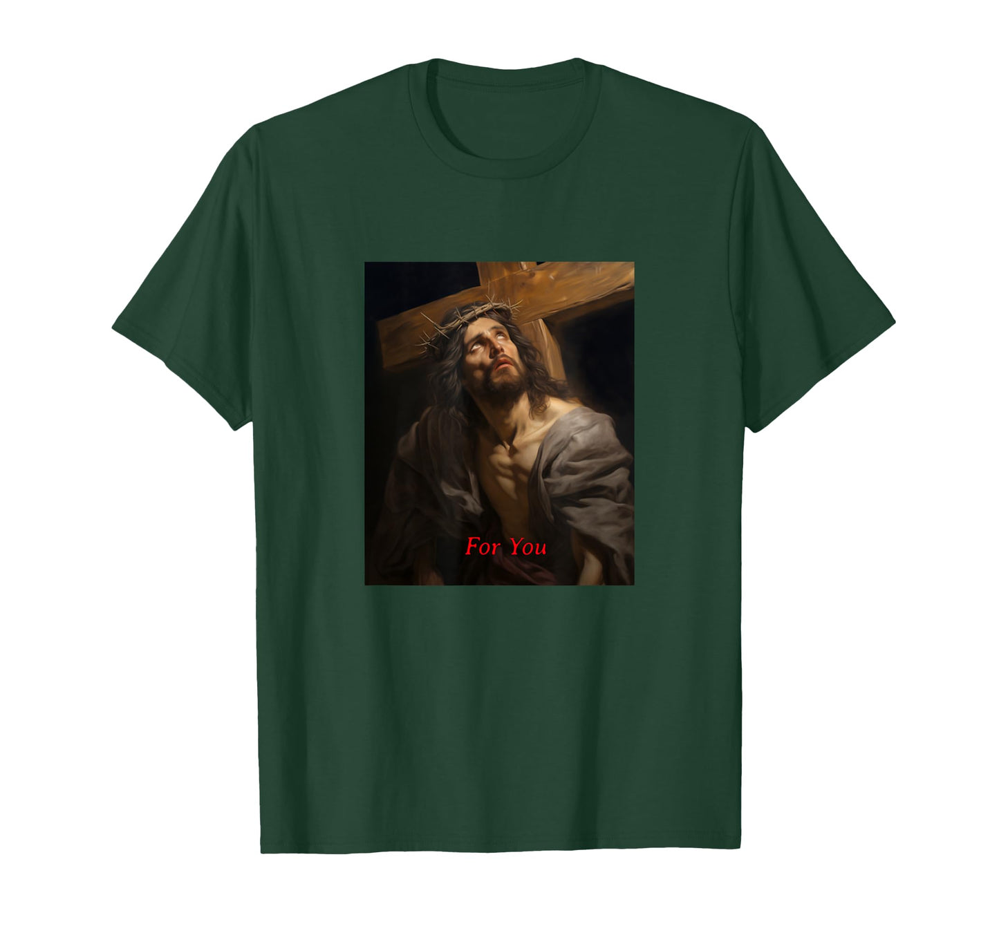 Jesus Crown for You Cross Faith Face of Jesus T-Shirt
