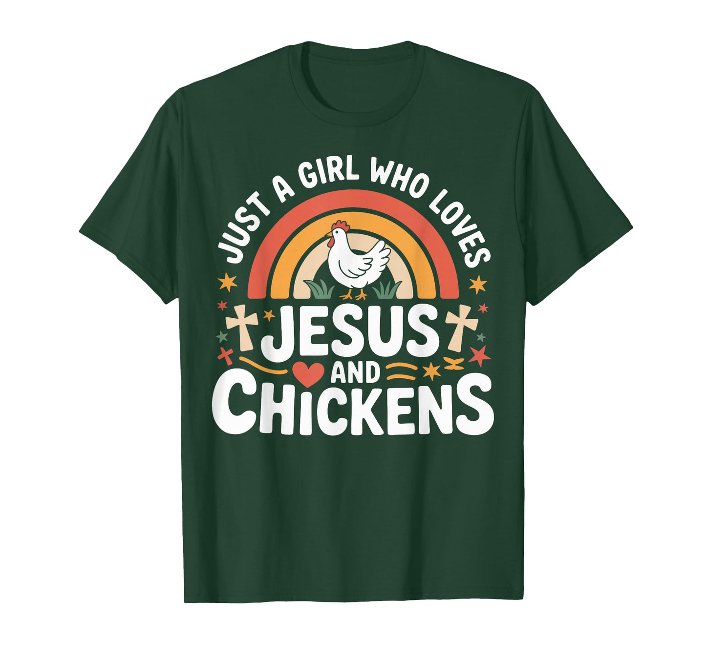 Just A Girl Who Loves Jesus And Chickens T-Shirt