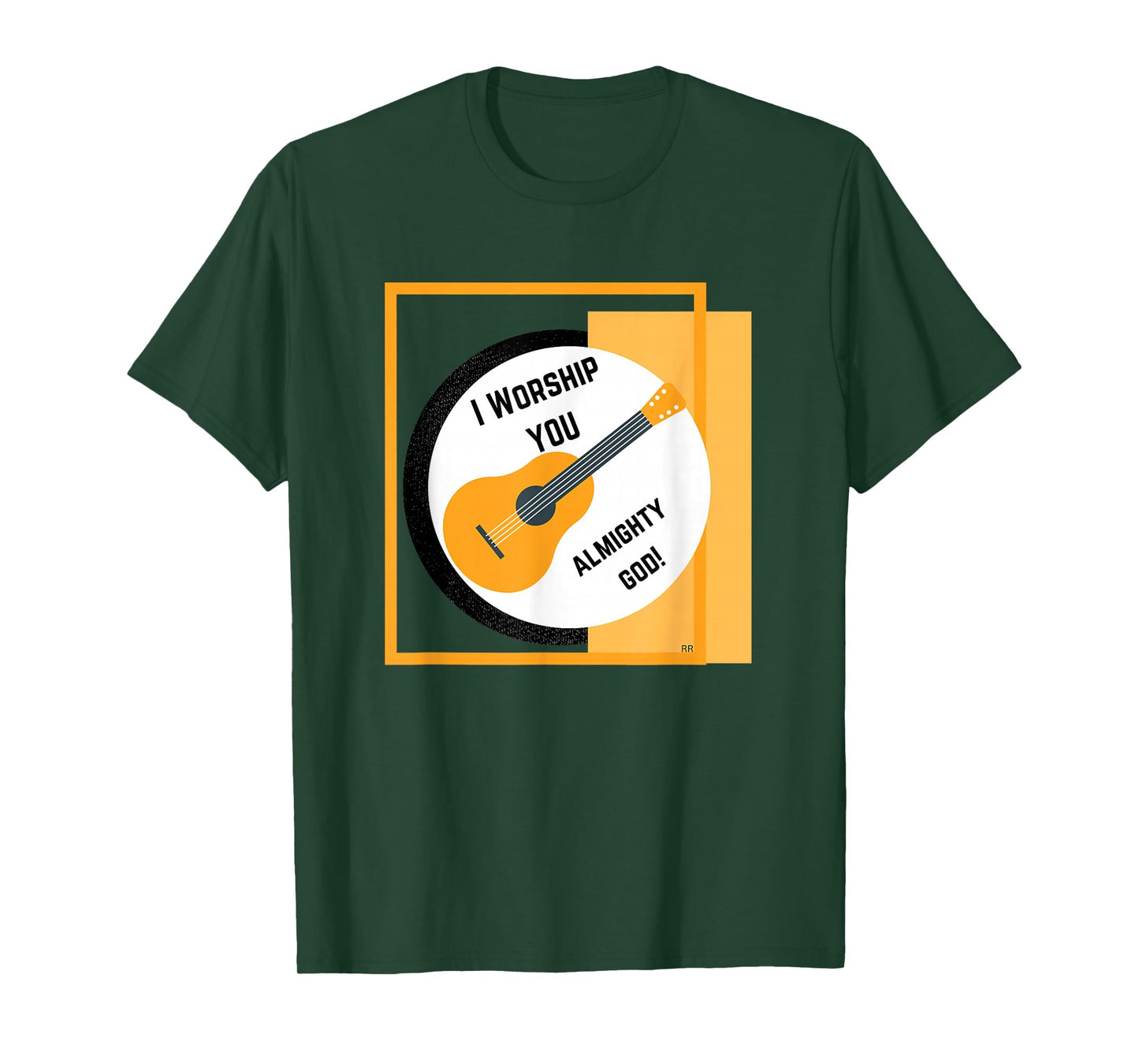 Worship song and a Guitar I WORSHIP YOU ALMIGHTY GOD. T-Shirt