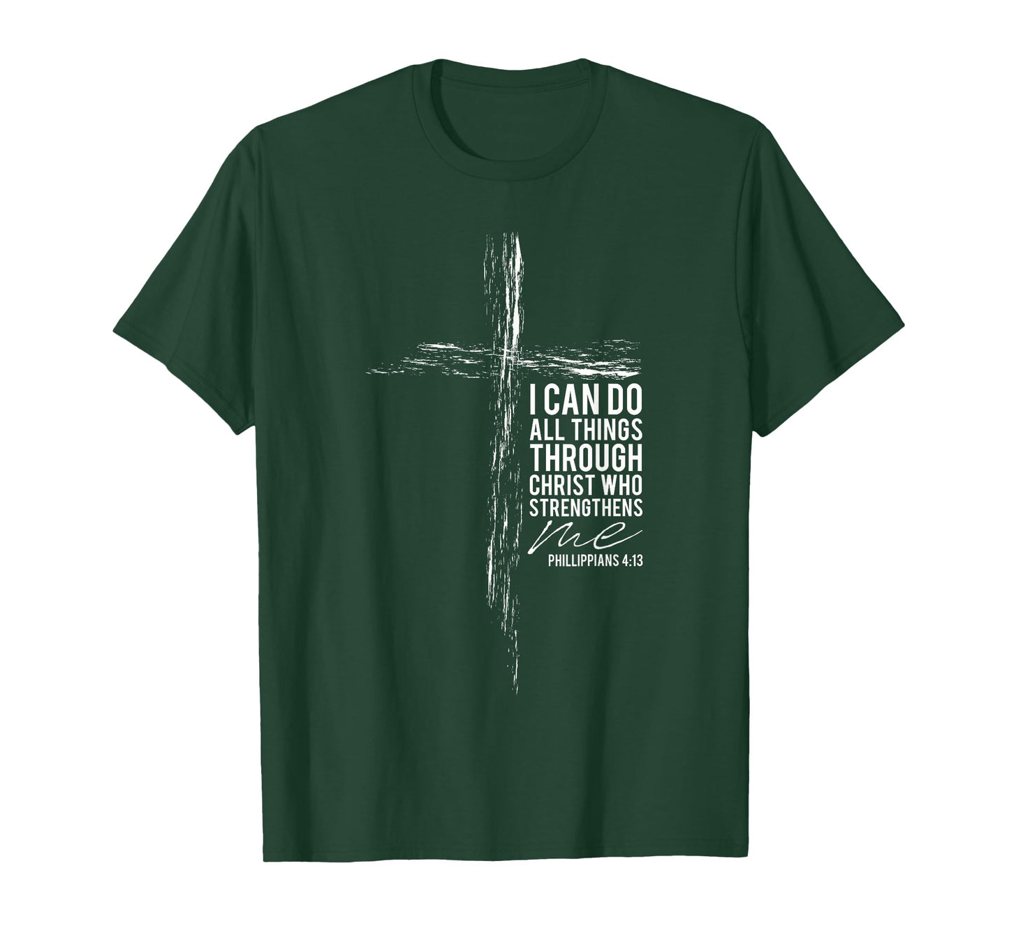 Philippians 4:13 Cross Christian Bible Verse Religious Faith T-Shirt