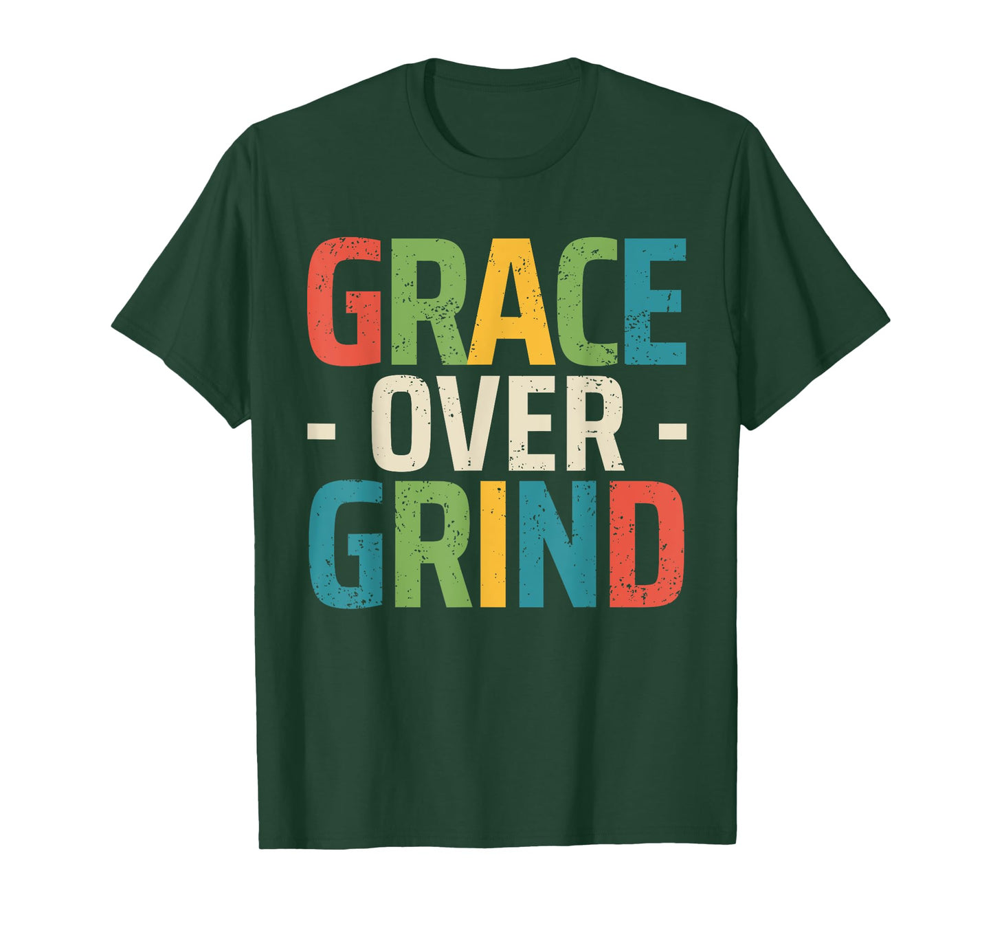 Grace Over Grind Mental Health Support Christian Neutral T-Shirt