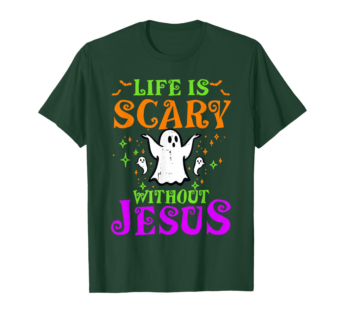 Life Scary Without Jesus Christian Halloween Costume T-Shirt