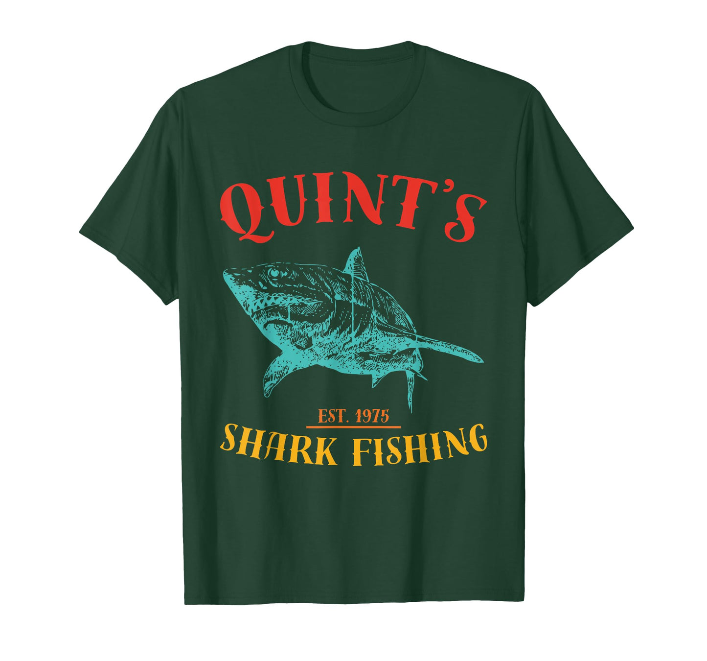 Quint’s Shark est. 1975 Fishing Funny Retro Fishing T-Shirt