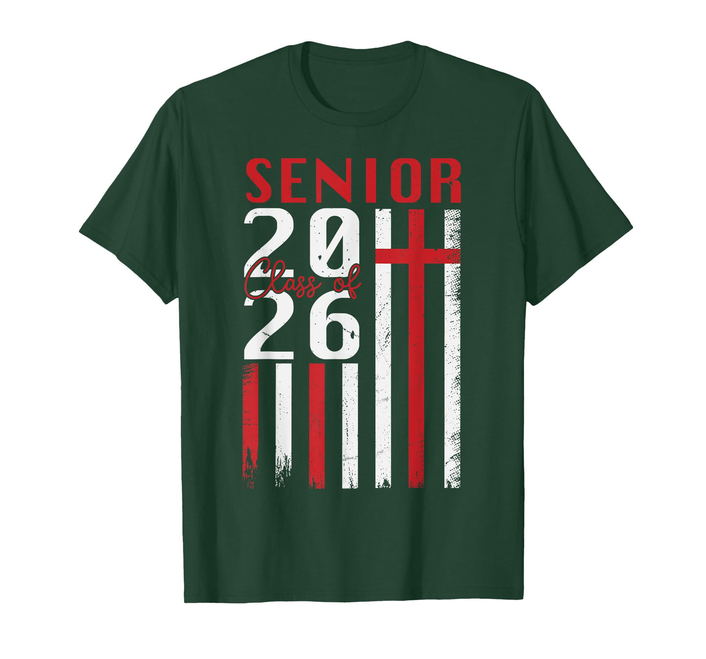 Senior Class of 2026 USA Flag Christian Graduation Senior 26 T-Shirt