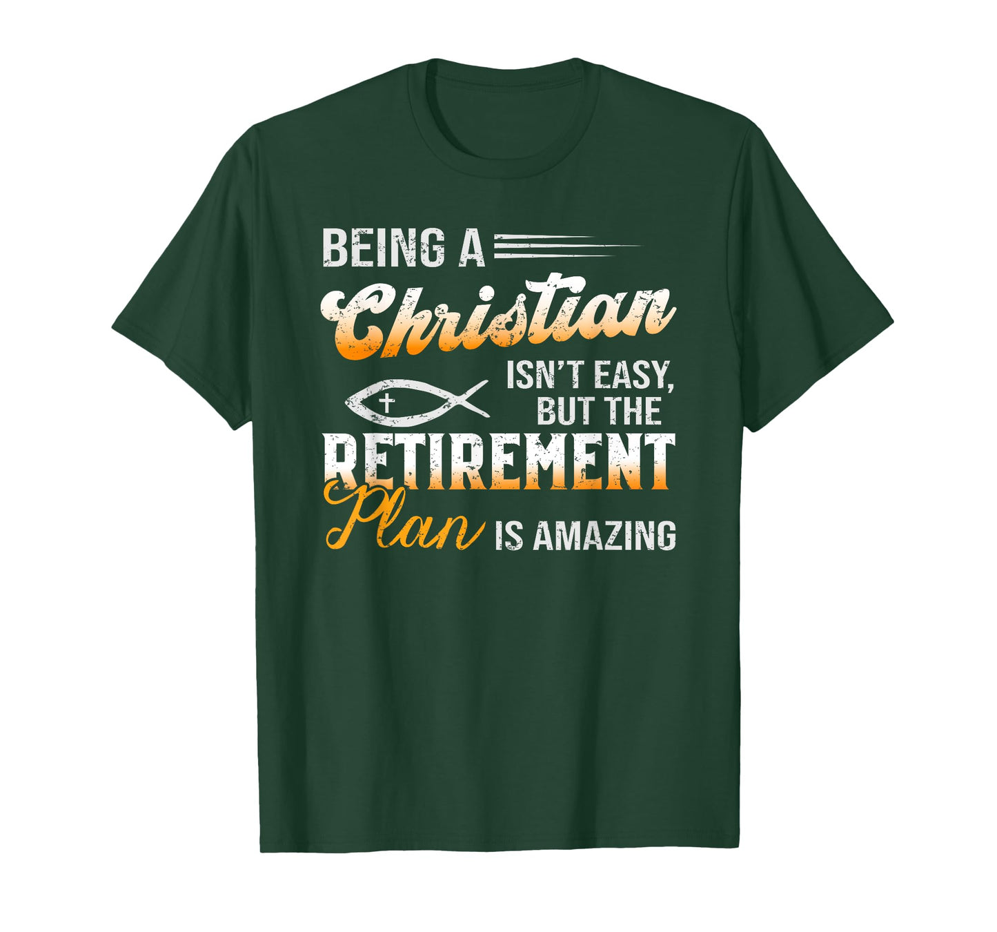 Funny Christian Tee Amazing Retirement Plan Jesus God T-Shirt