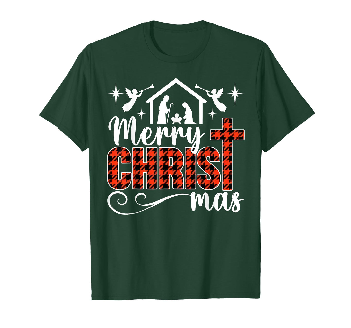Merry Christ Mas Christian Christmas Jesus Christmas Family T-Shirt