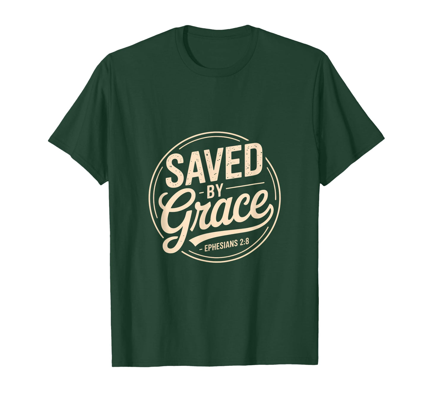 Saved by Grace Ephesians 2 8 Christian Scripture Bible T-Shirt