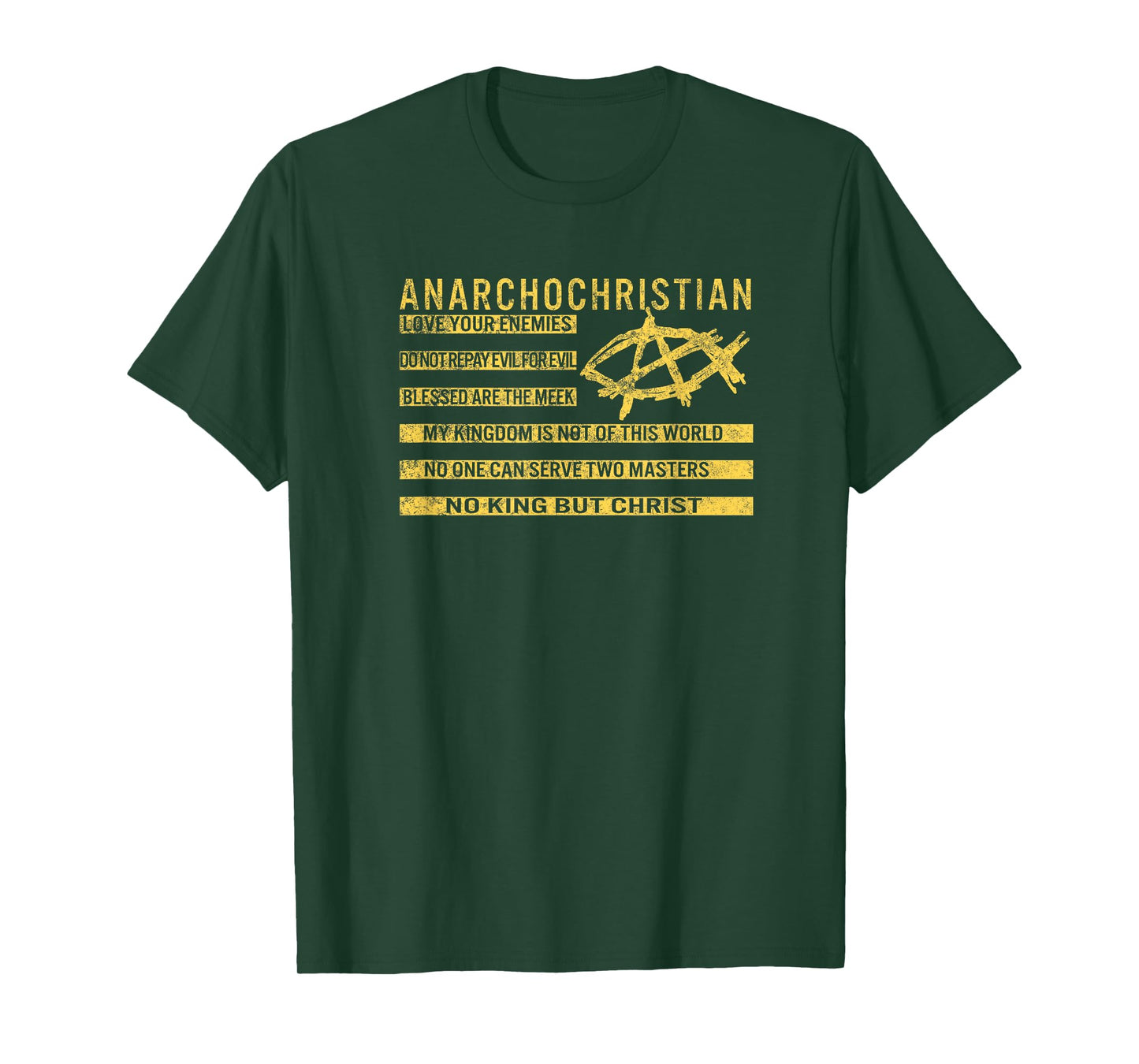 AnarchoChristian - No King But Christ - Christian Flag Shirt T-Shirt