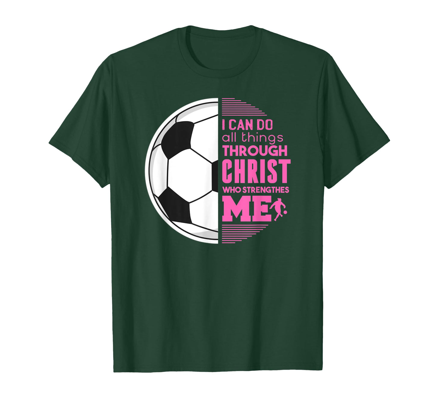 Christian Girls Soccer I Can Do All Things Philippians Gift T-Shirt