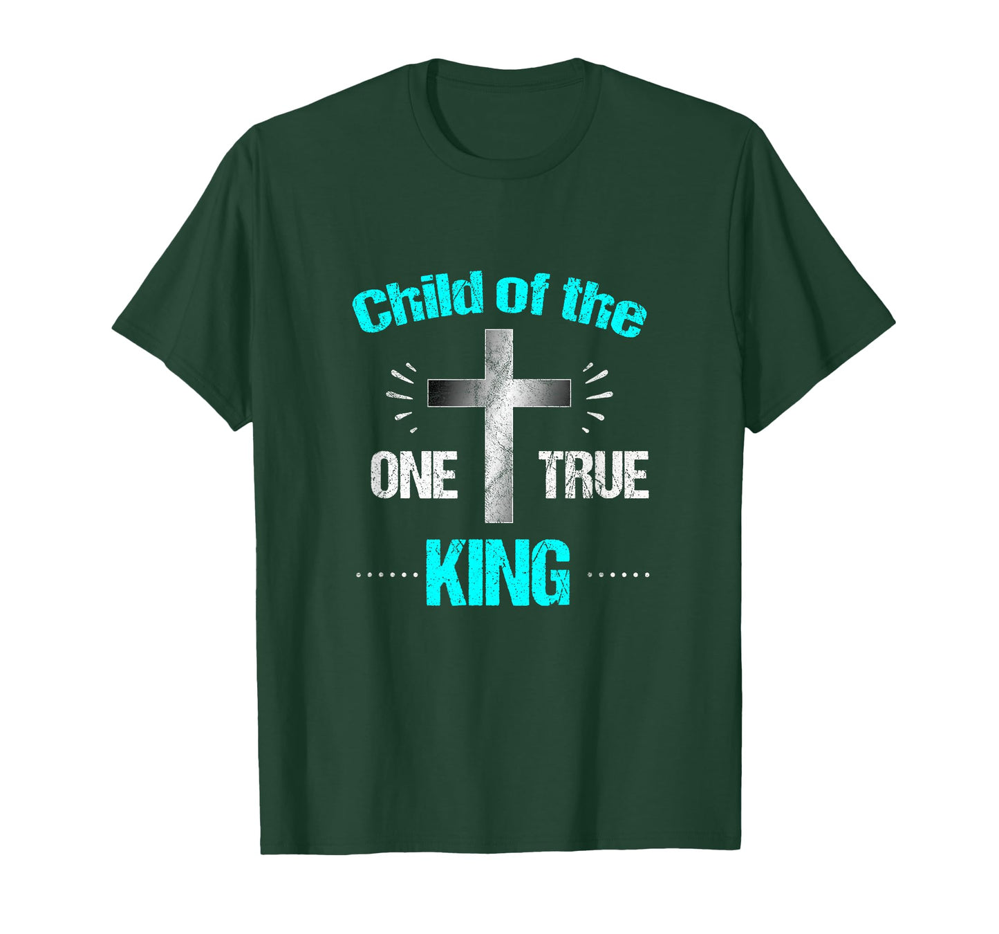 Christian T Shirt Child One True King God Jesus Cross Tshirt T-Shirt