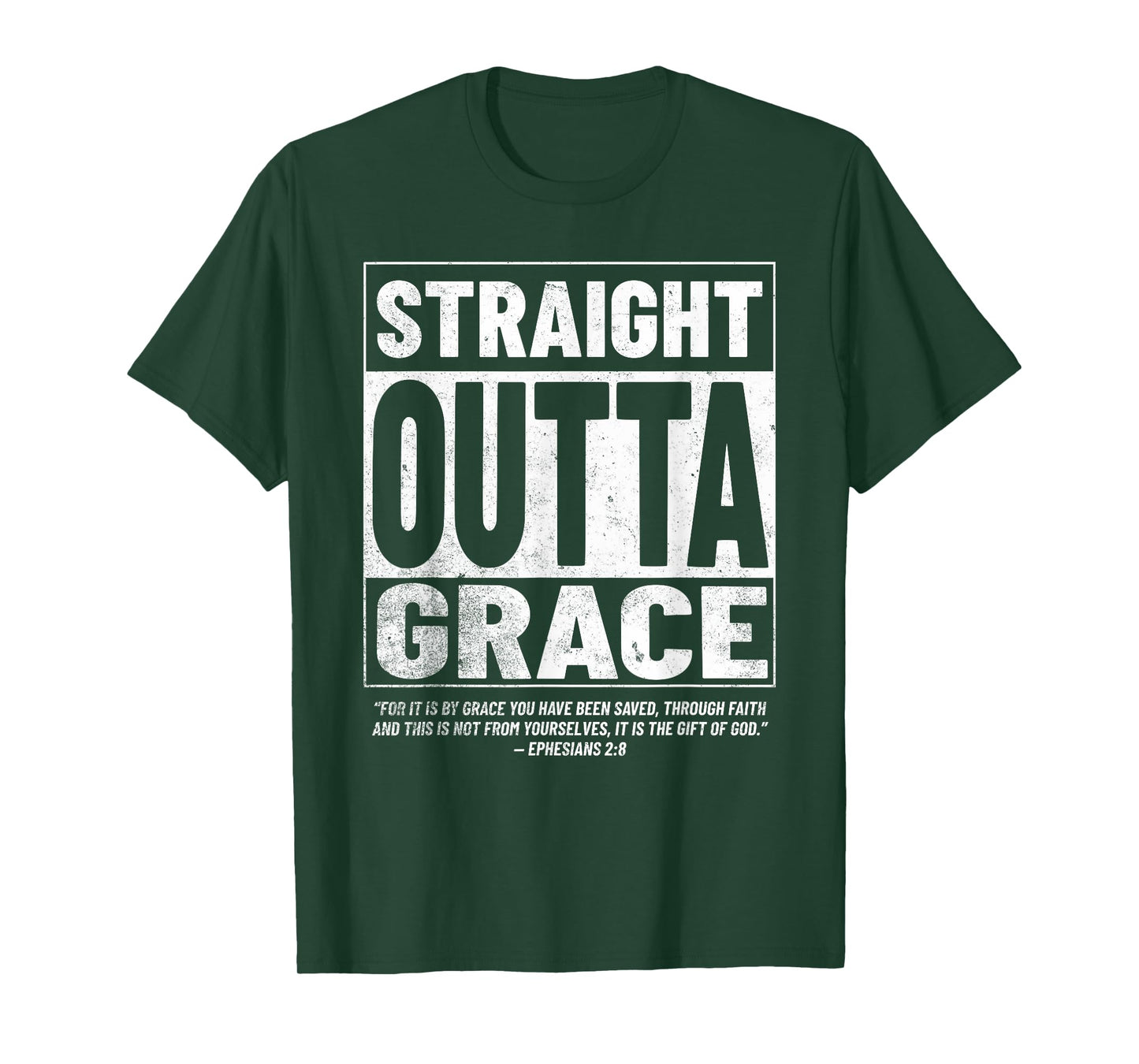 Straight Outta Grace Christian Jesus Bible Tee T-Shirt