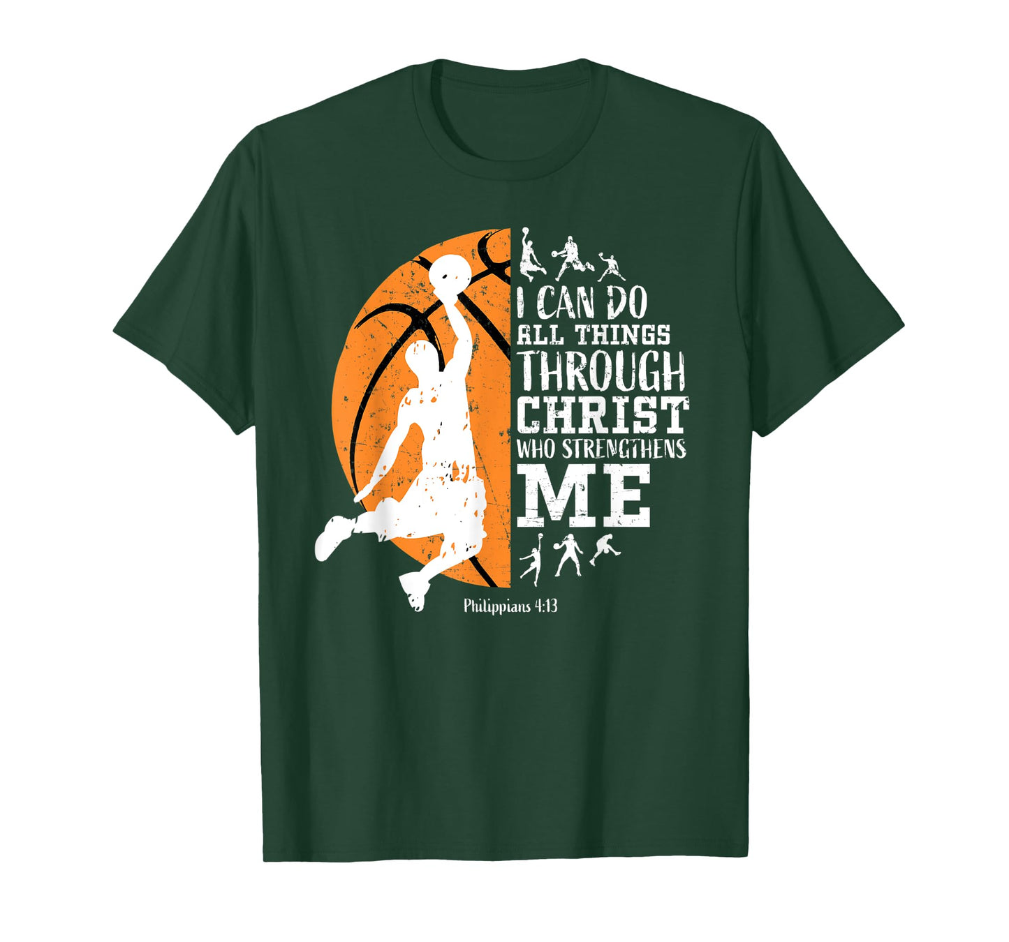Christian Basketball Shirts Religious Athlete Gifts Verses T-Shirt