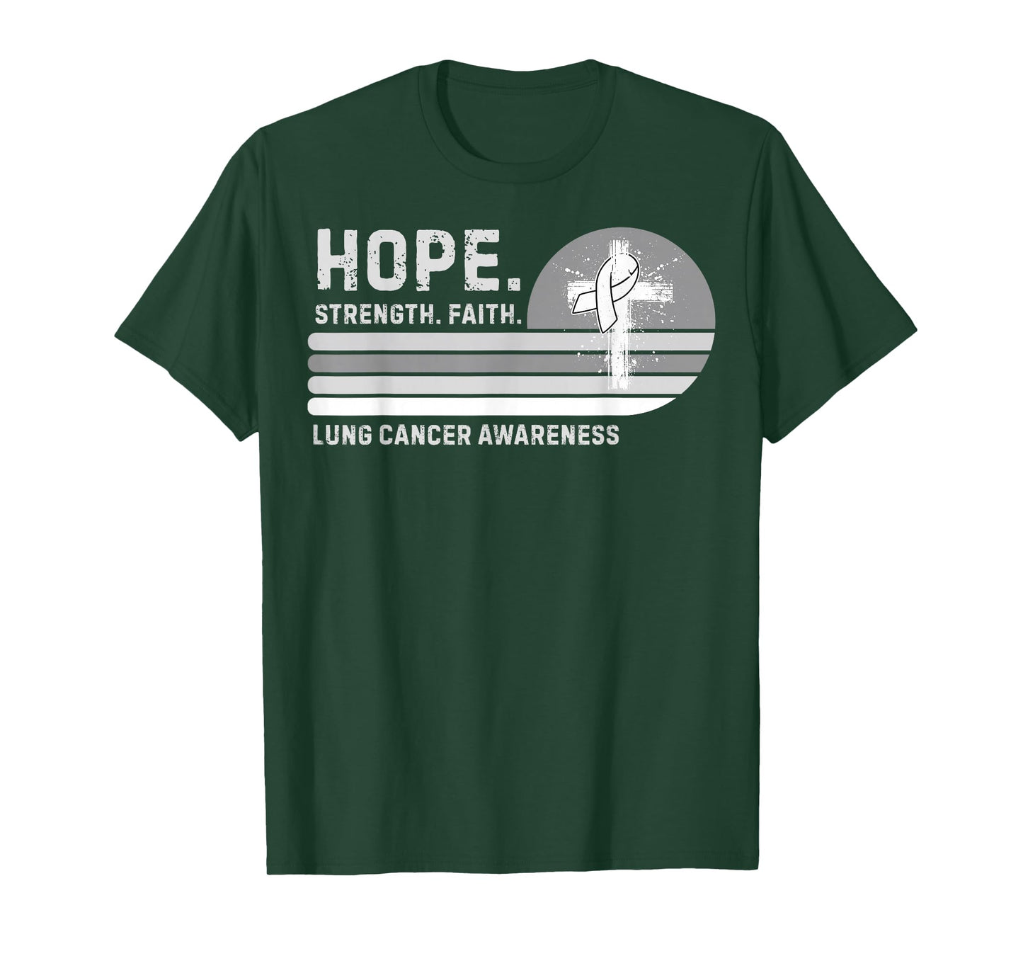 Faith Vintage Lung Cancer Awareness T-Shirt