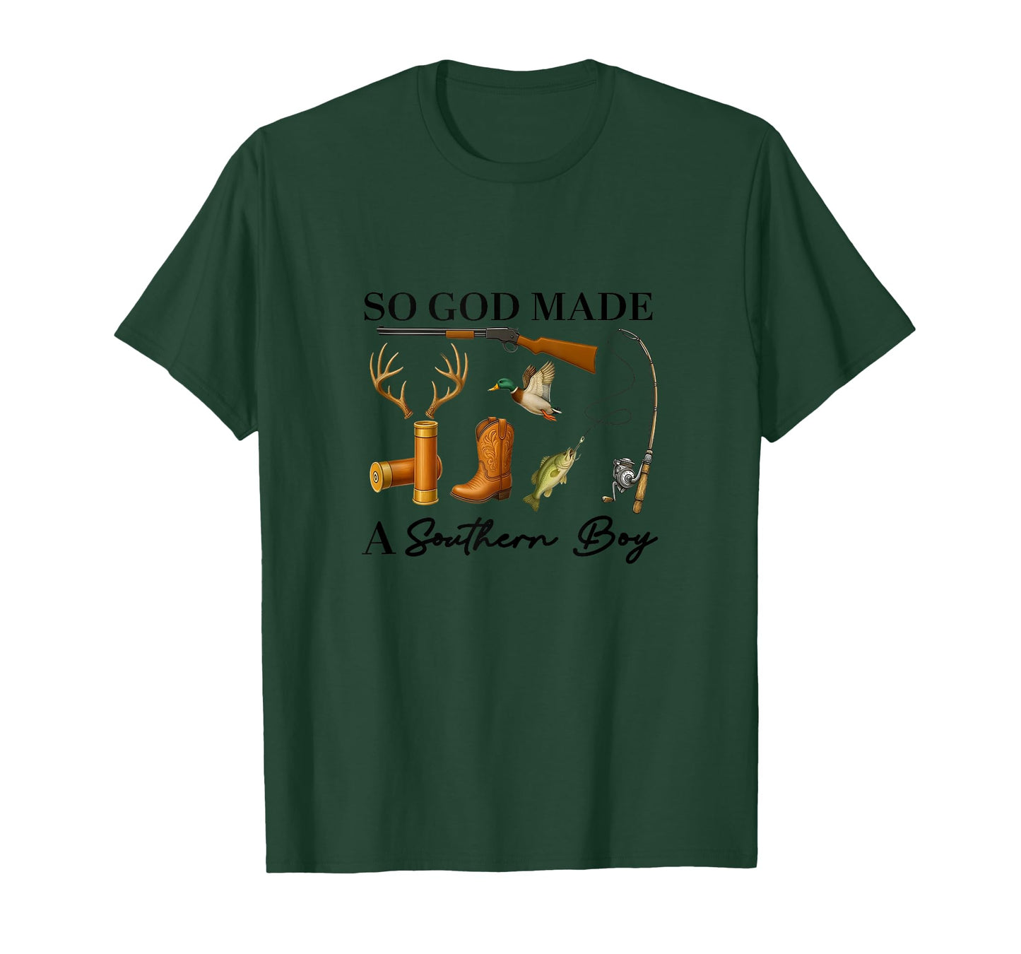 So God Made A Southern Boy, Hunting Ducks Deer Fishing Tank Top