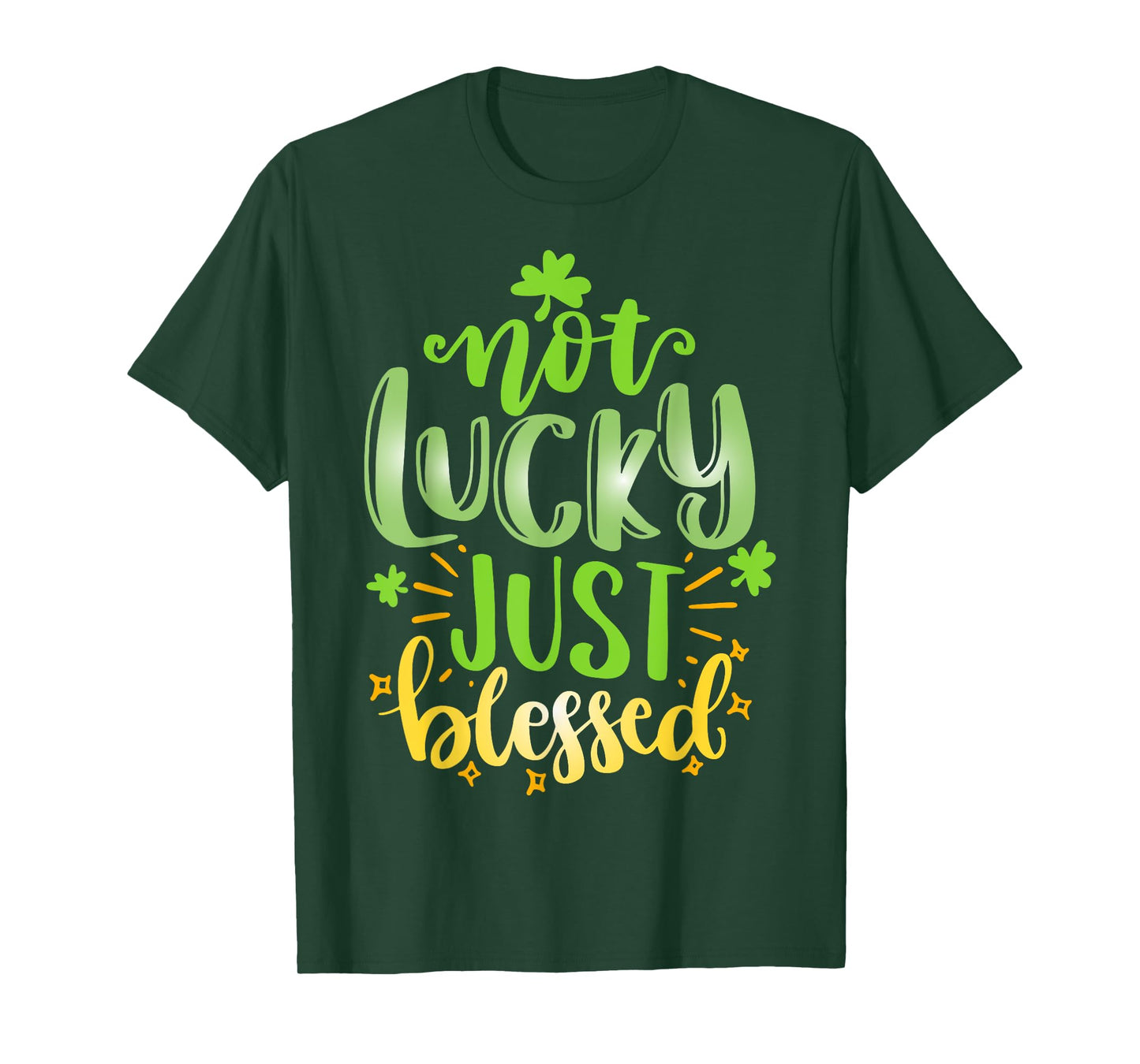 Christian St Patrick Day Shamrock Not Lucky Blessed For Kids T-Shirt