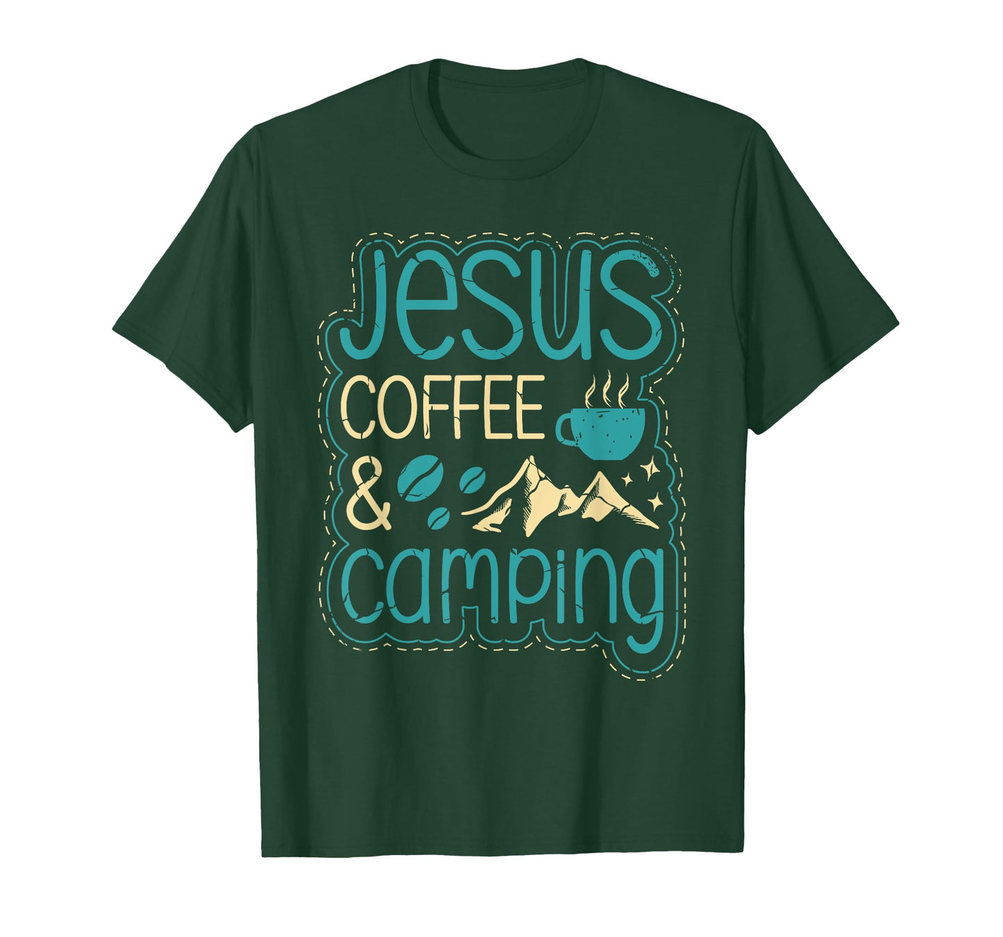Jesus coffee and camping for a Camper funny Camping T-Shirt