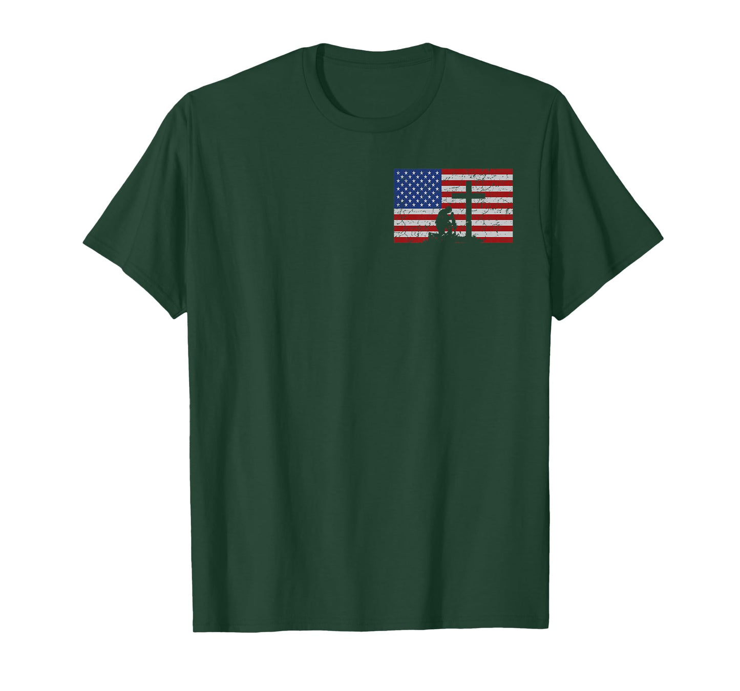 Stand for The Flag I Kneel for The Cross - Front & Back T-Shirt