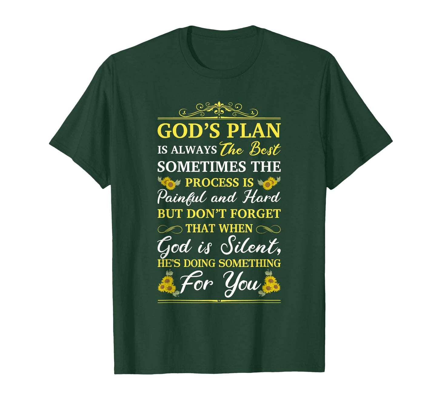 God's Plan Is Always The Best Bible Faith Religious Quote T-Shirt