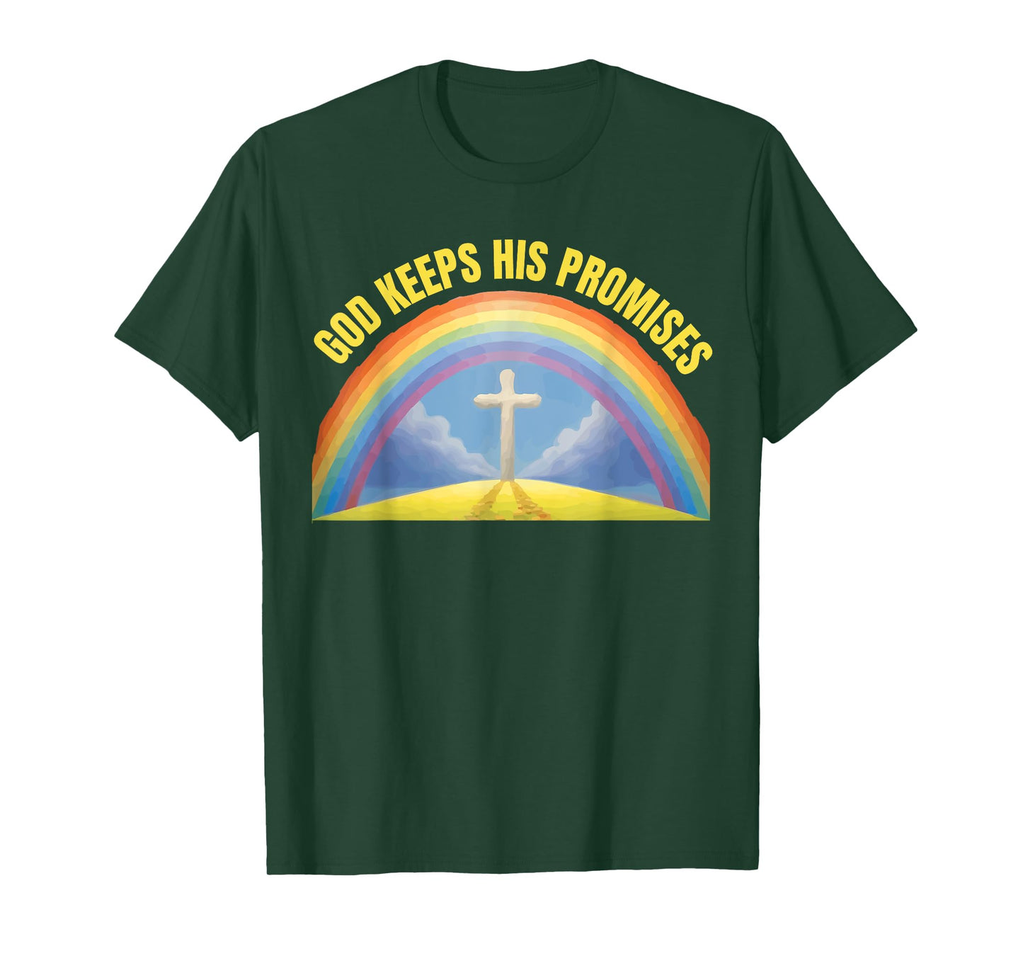 Christian Religious Faith Rainbow God Keeps His Promises T-Shirt