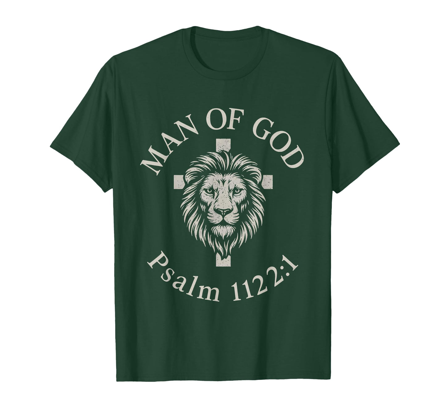 Man of God Psalm 112:1 Lion Christian T-Shirt