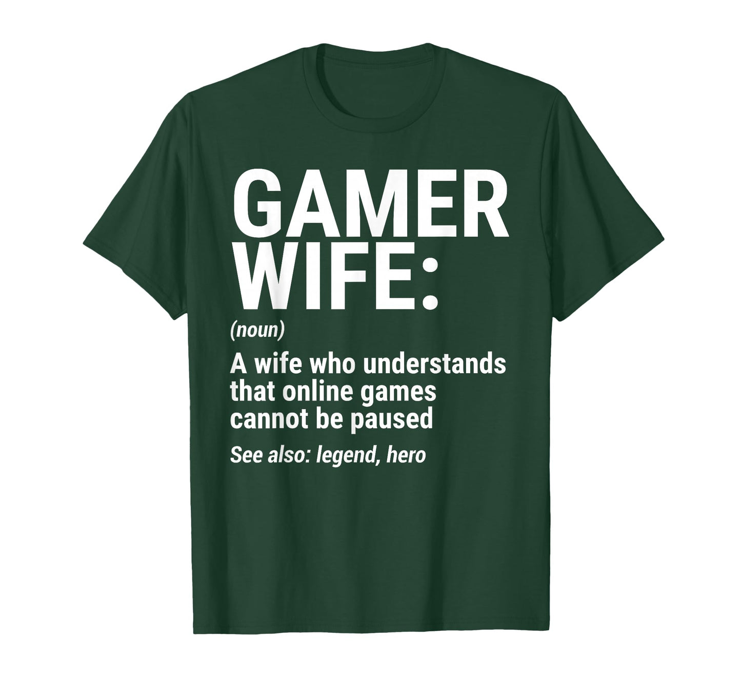 Gamer Wife Definition Funny Video Games Husband T-Shirt