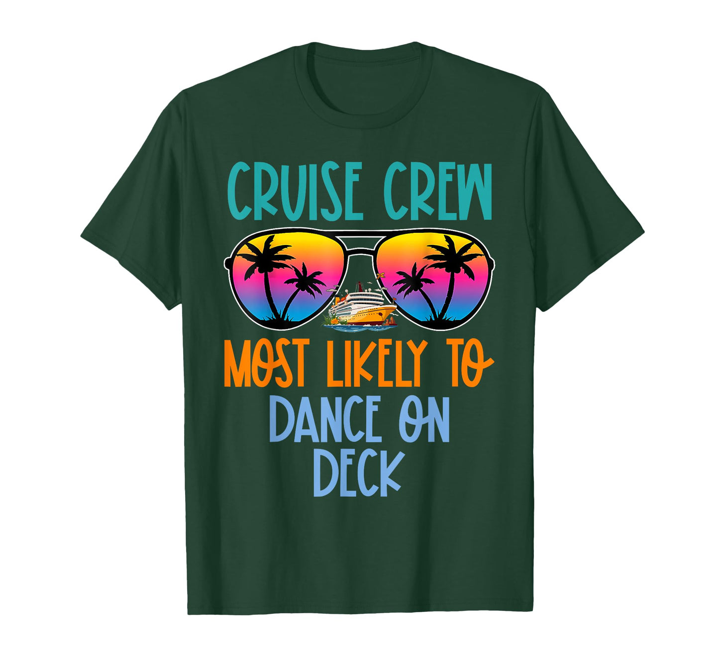 Cruise Crew Most Likely to Dance On Deck Retro T-Shirt