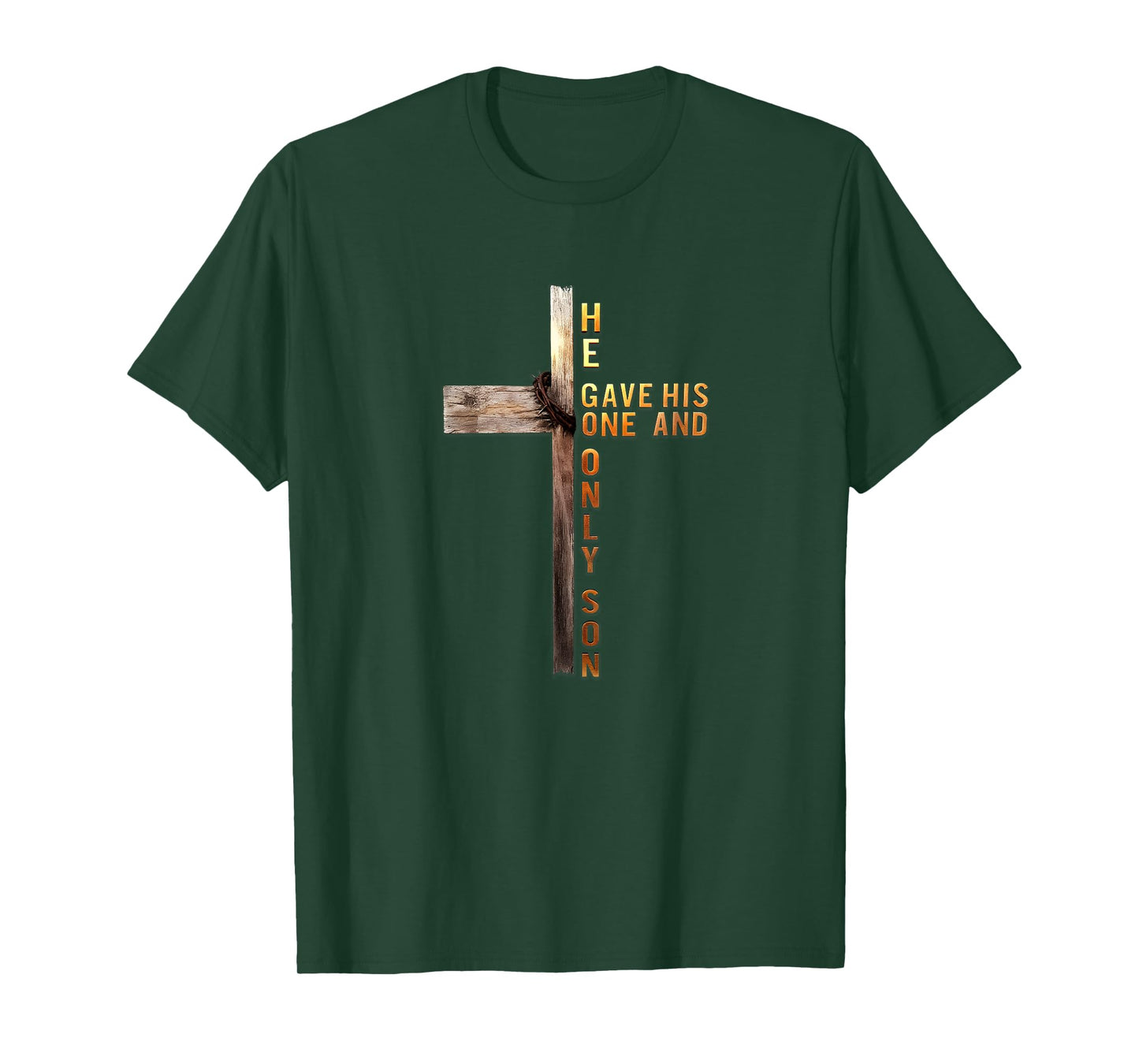 Christian Cross Bible John 3:16 Reflection 0L3Q48 T-Shirt