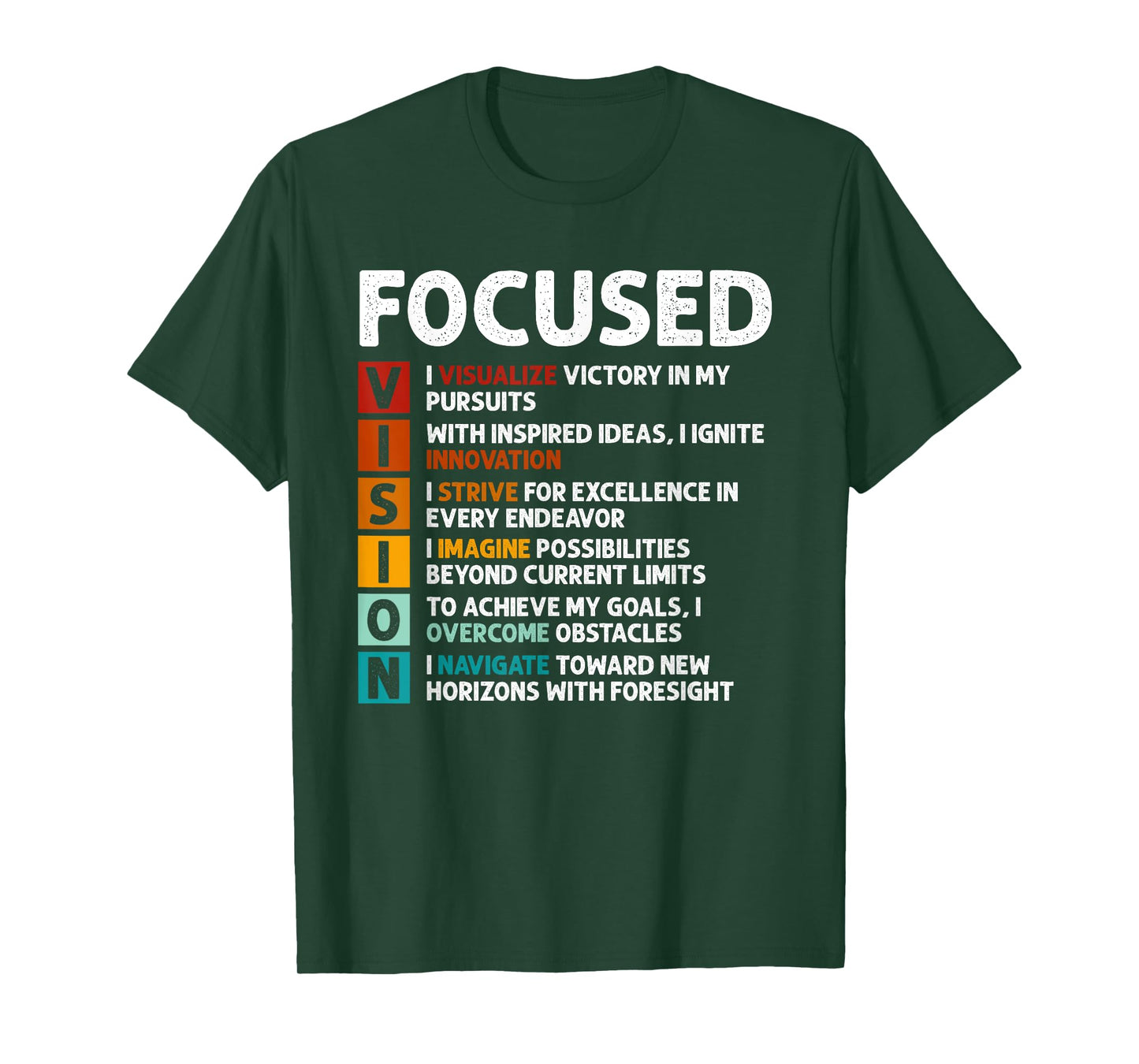 Vision Definition Motivational Quote Inspirational Saying T-Shirt